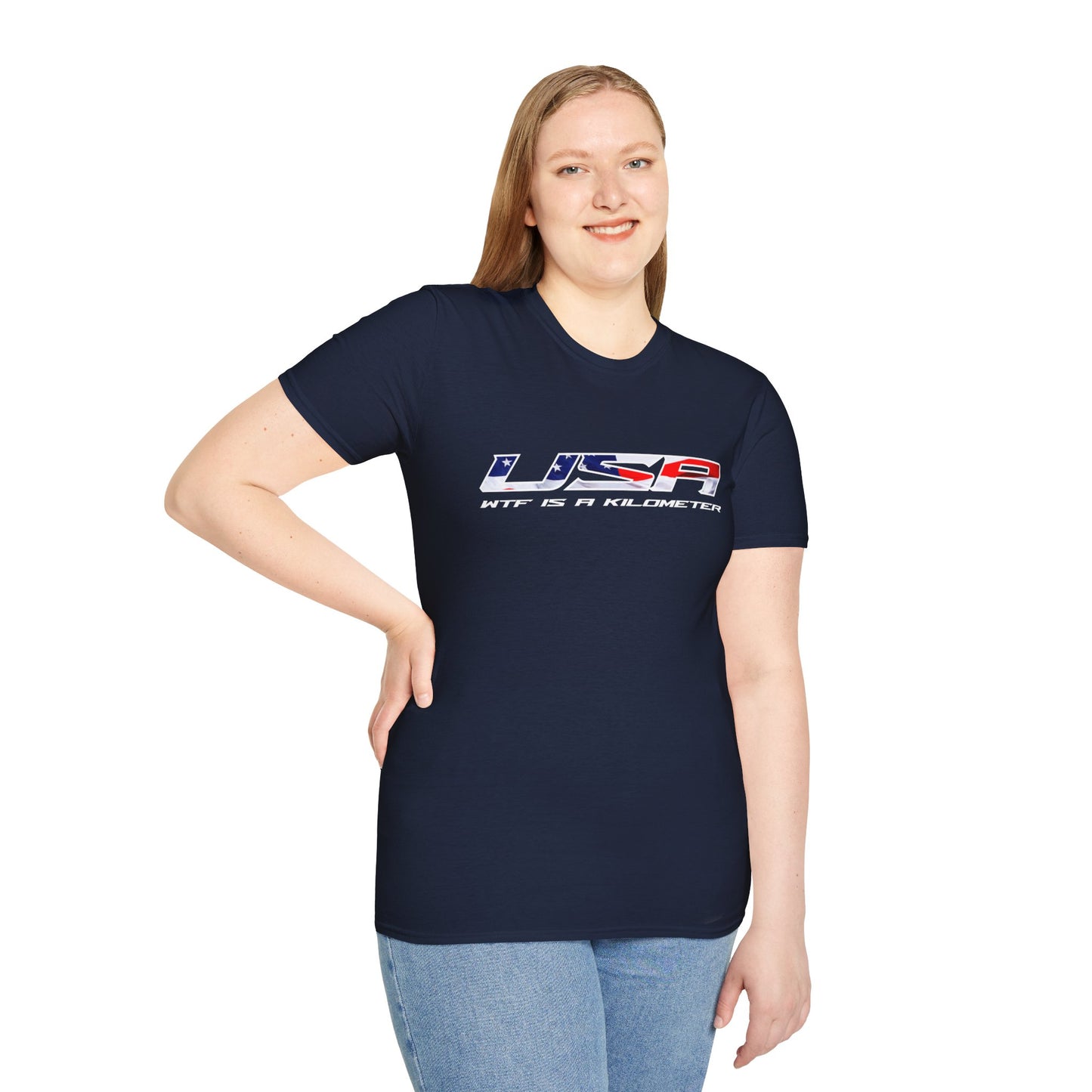 USA WTF is a Kilometer w/Flag Unisex T-Shirt