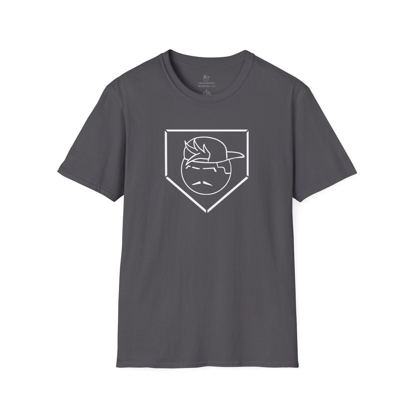 White Degenerate Baseball Logo Unisex T-Shirt
