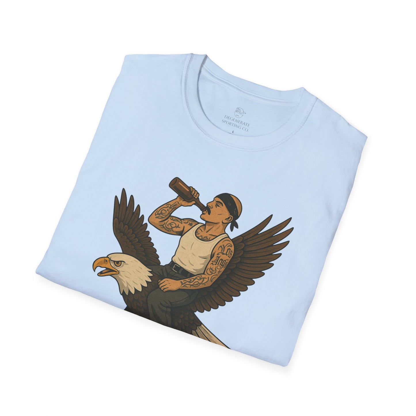 USA Vato on a Bald Eagle Patriotic Unisex T-Shirt