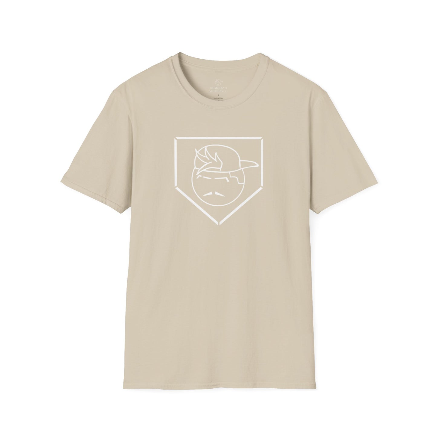 White Degenerate Baseball Logo Unisex T-Shirt