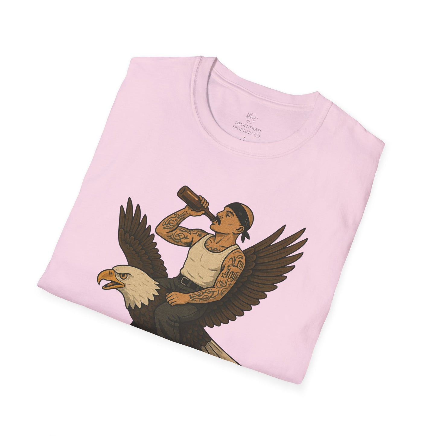 USA Vato on a Bald Eagle Patriotic Unisex T-Shirt
