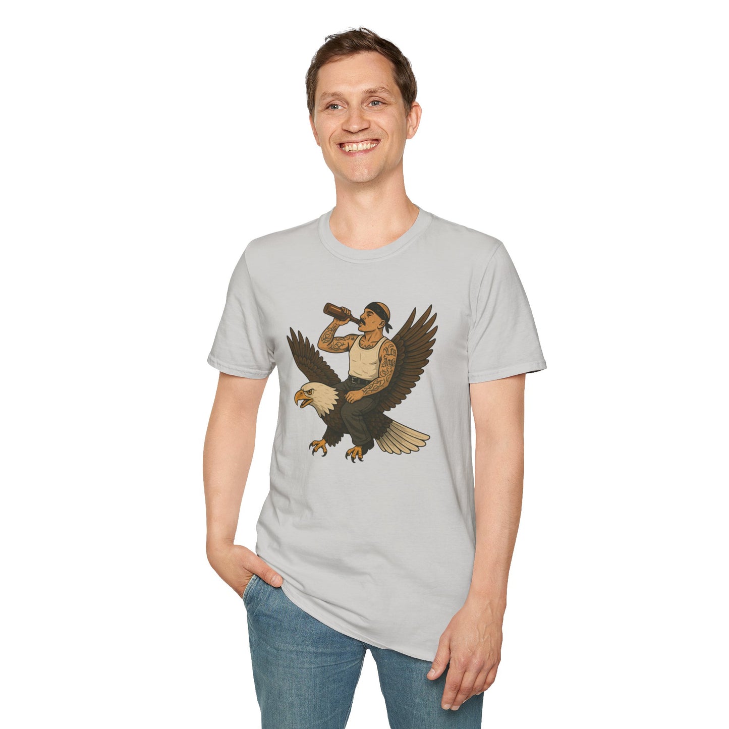 USA Vato on a Bald Eagle Patriotic Unisex T-Shirt