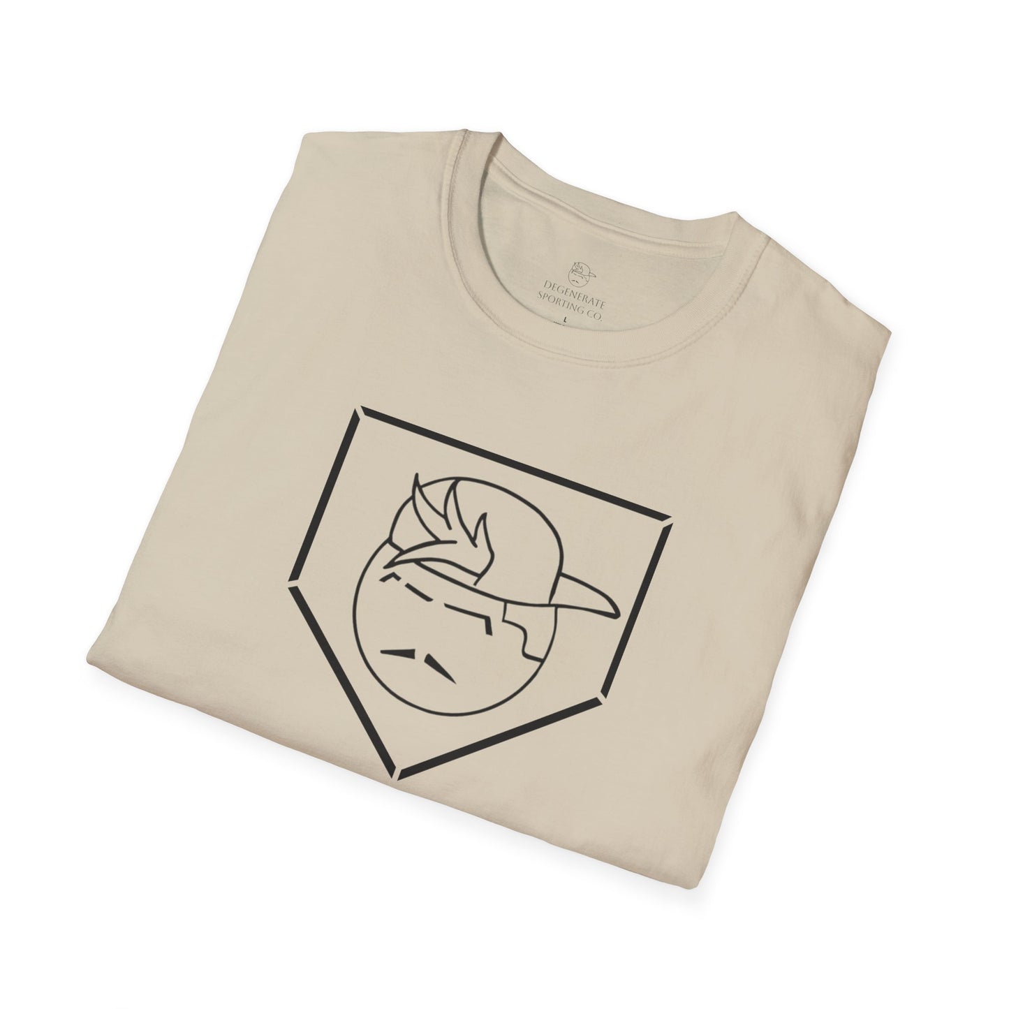 Black Degenerate Baseball Logo Unisex T-Shirt