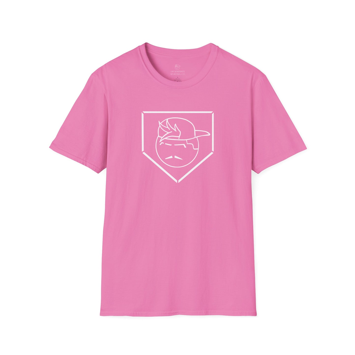 White Degenerate Baseball Logo Unisex T-Shirt
