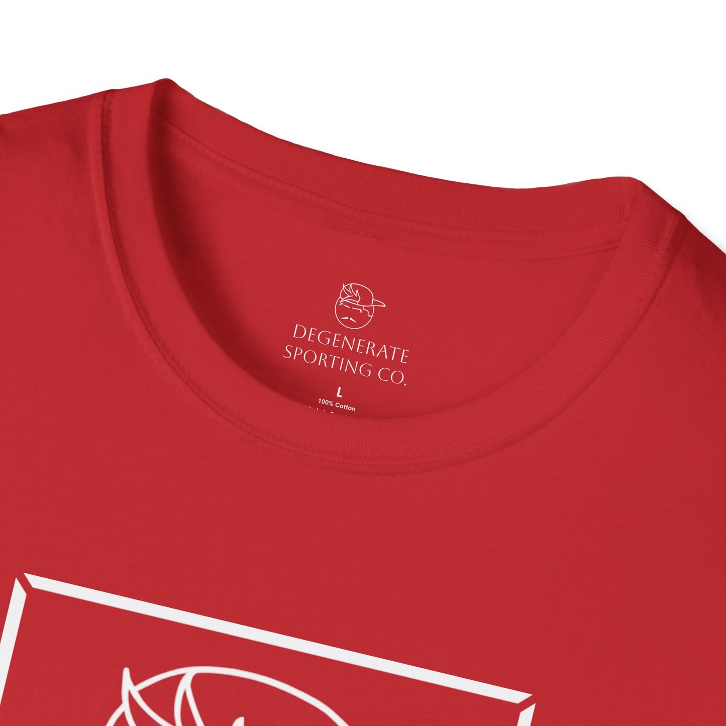White Degenerate Baseball Logo Unisex T-Shirt