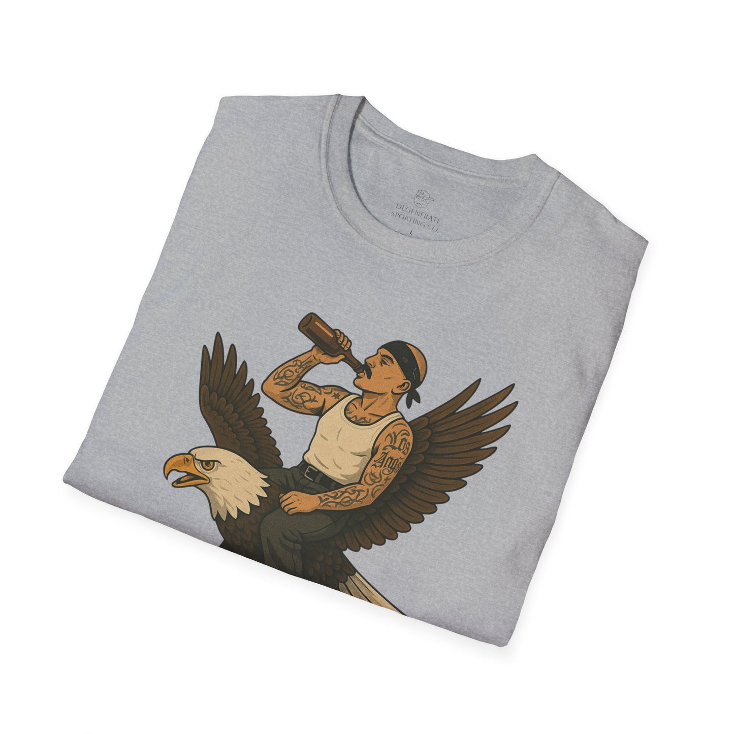 USA Vato on a Bald Eagle Patriotic Unisex T-Shirt