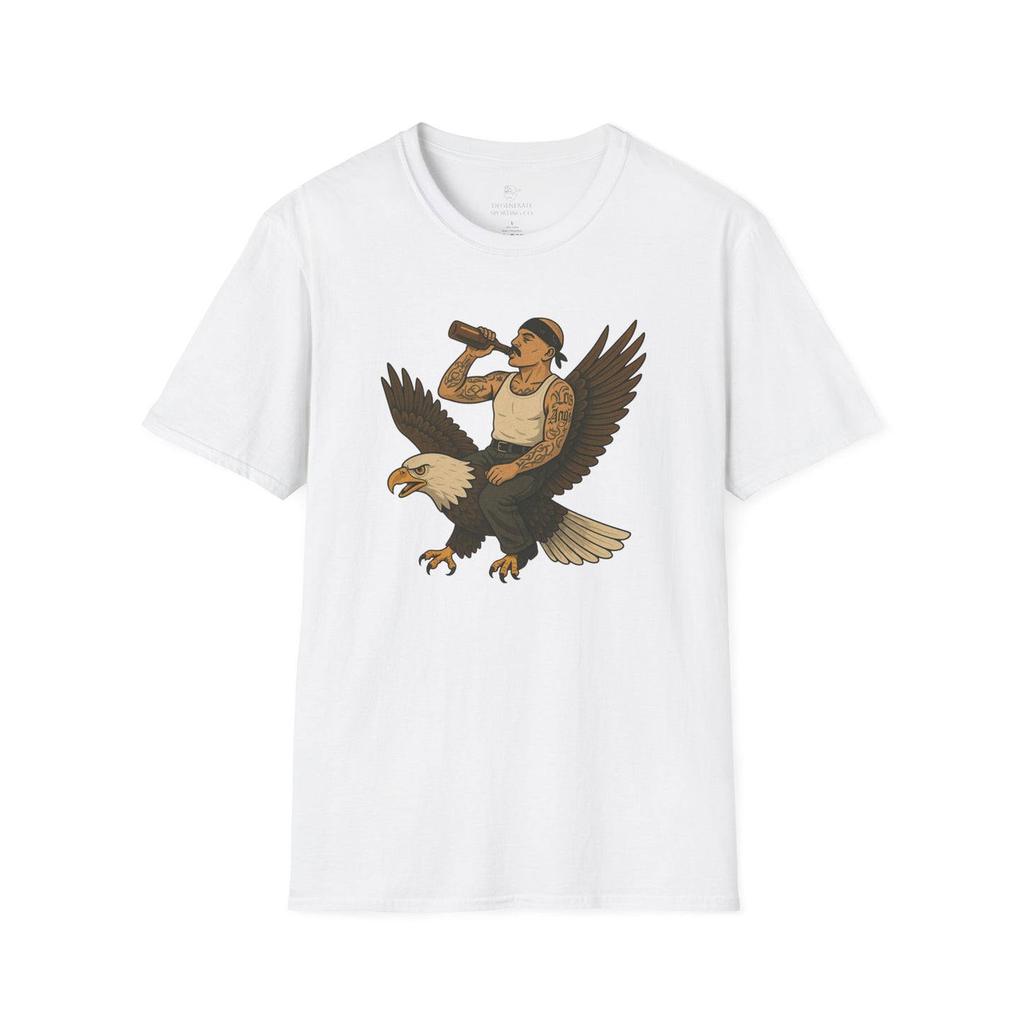 USA Vato on a Bald Eagle Patriotic Unisex T-Shirt