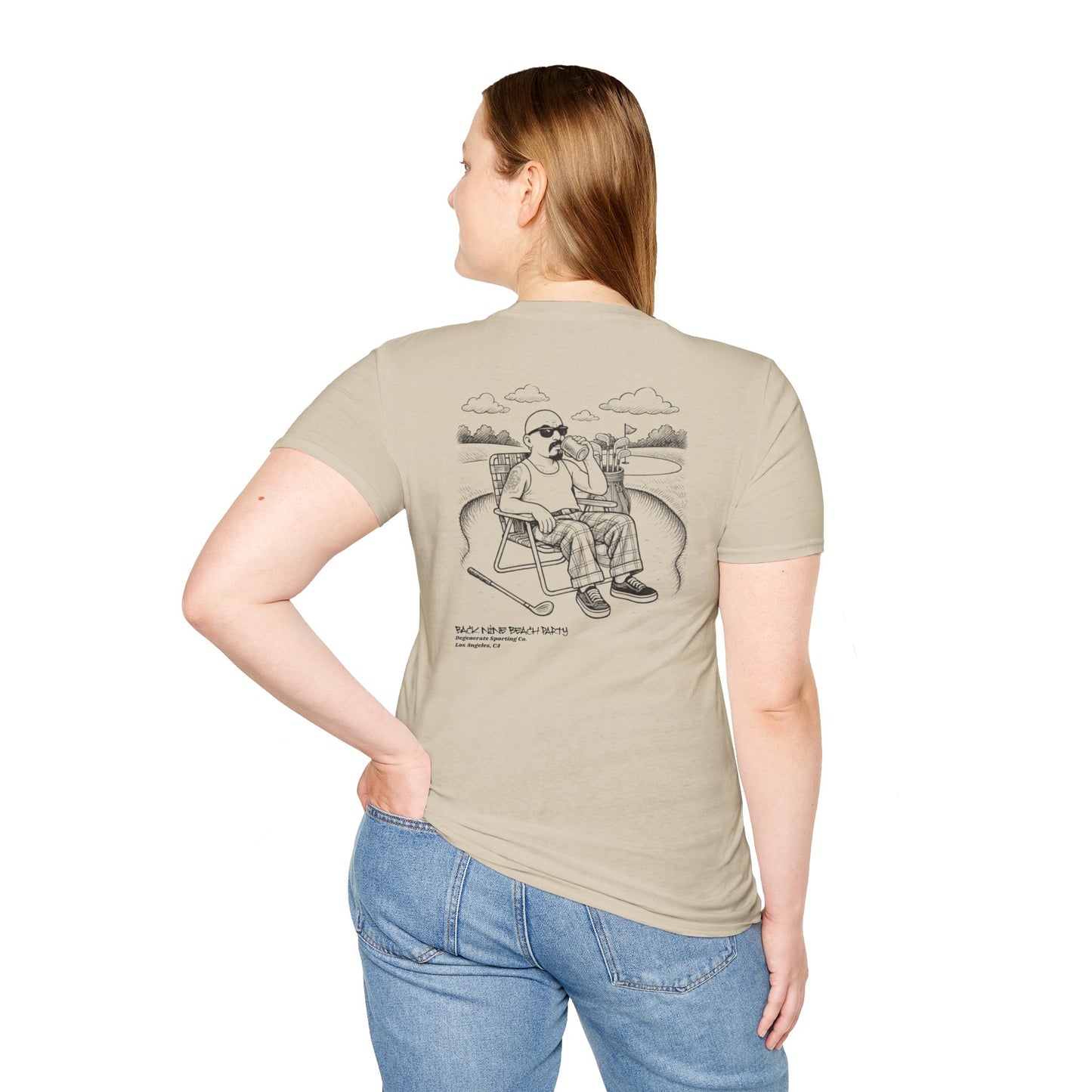 Back Nine Beach Party Degenerate Co. Unisex Softstyle T-Shirt