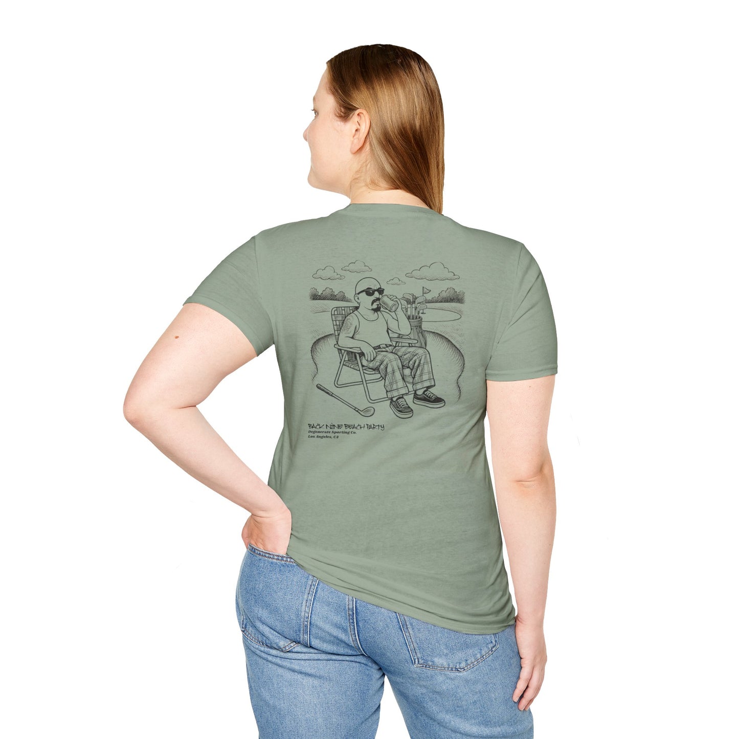 Back Nine Beach Party Degenerate Co. Unisex Softstyle T-Shirt