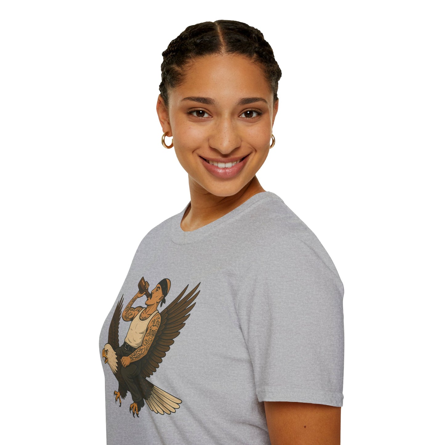 USA Vato on a Bald Eagle Patriotic Unisex T-Shirt