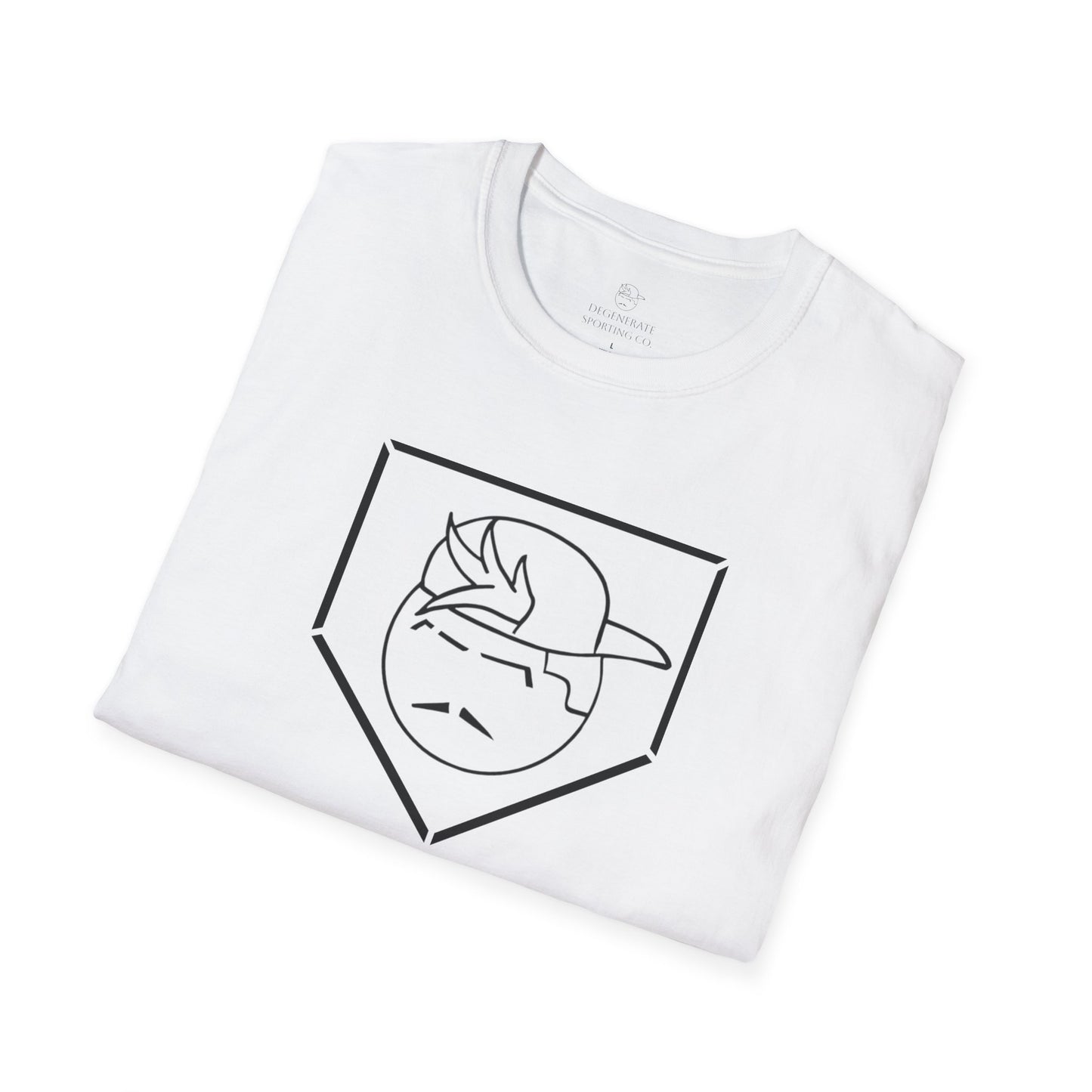Black Degenerate Baseball Logo Unisex T-Shirt