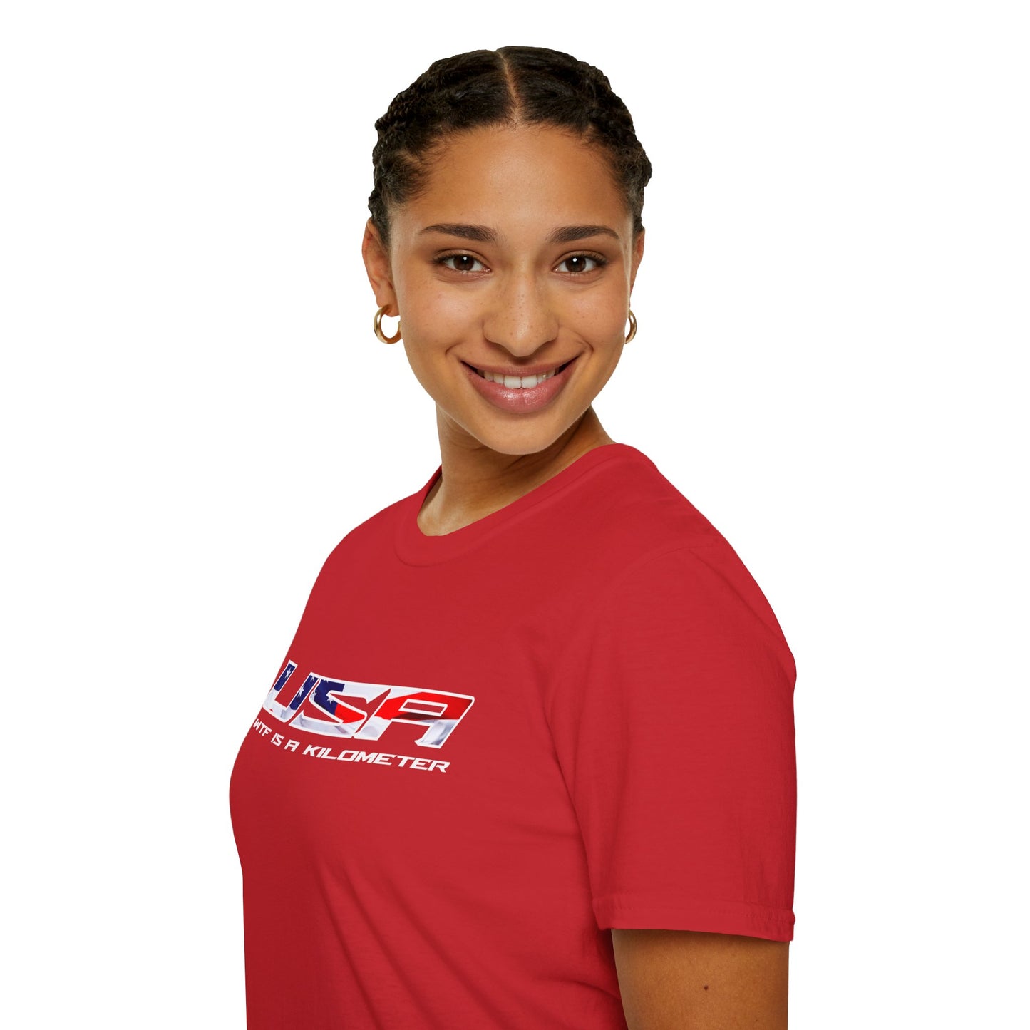 USA WTF is a Kilometer w/Flag Unisex T-Shirt