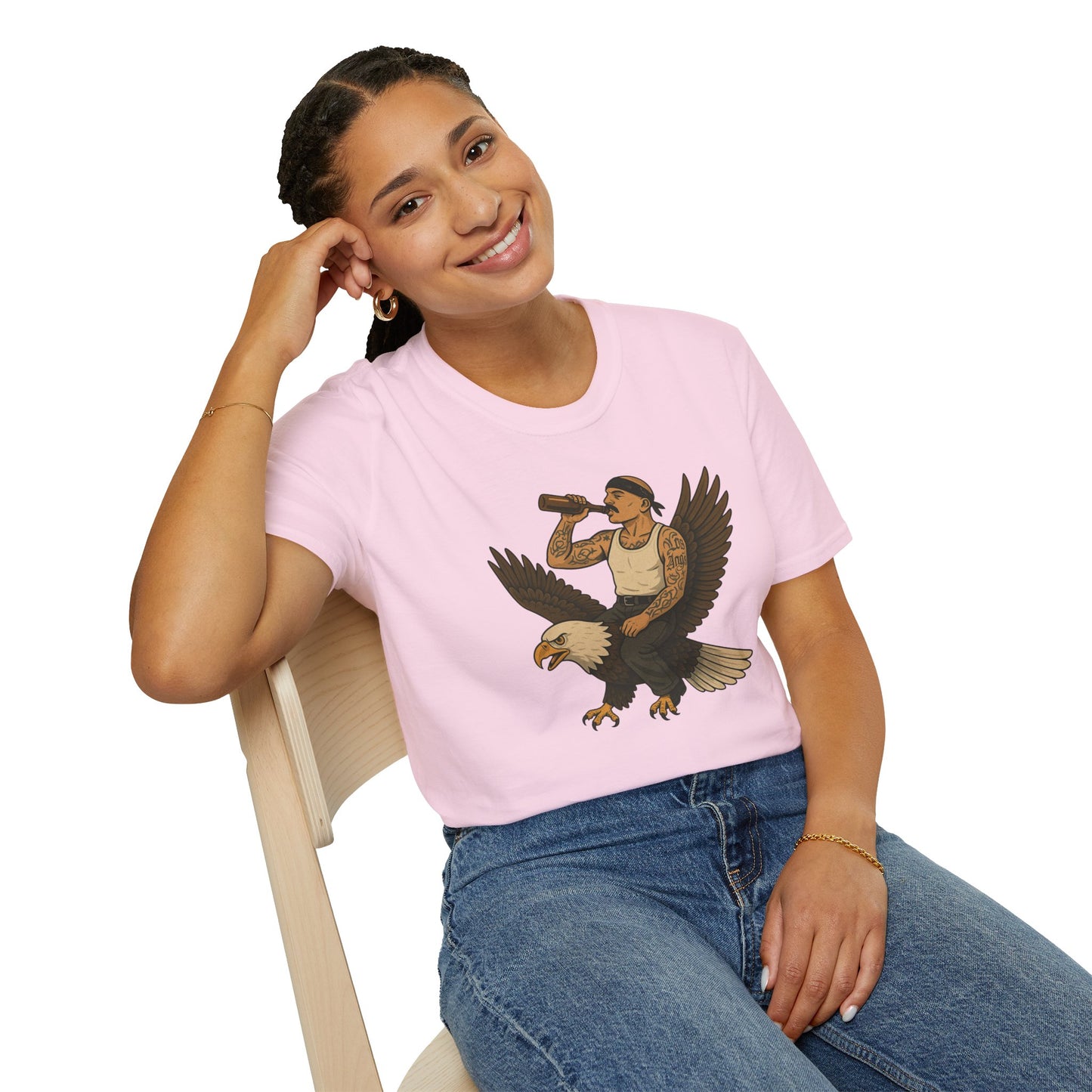 USA Vato on a Bald Eagle Patriotic Unisex T-Shirt