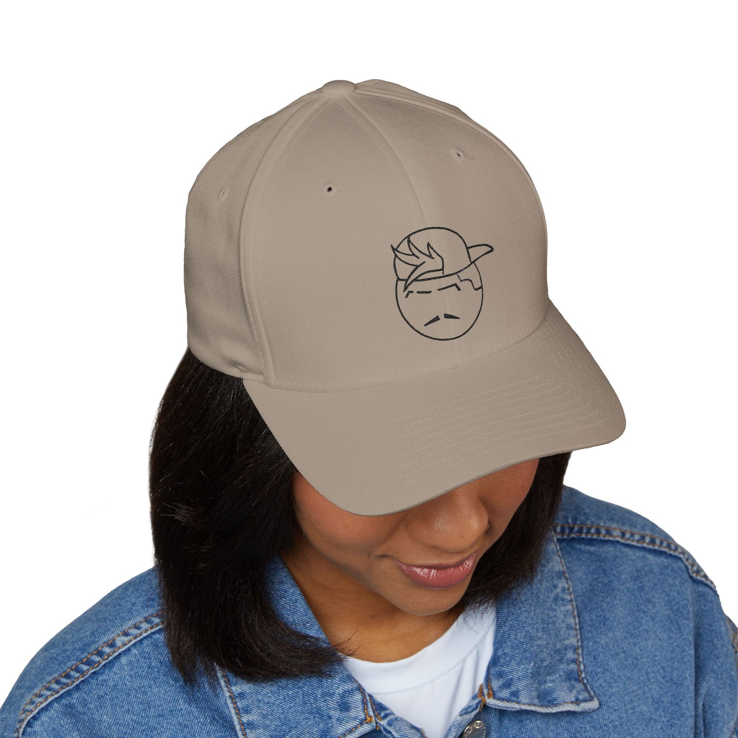 Degenerate Co. Black Logo Closed Embroidered Cap