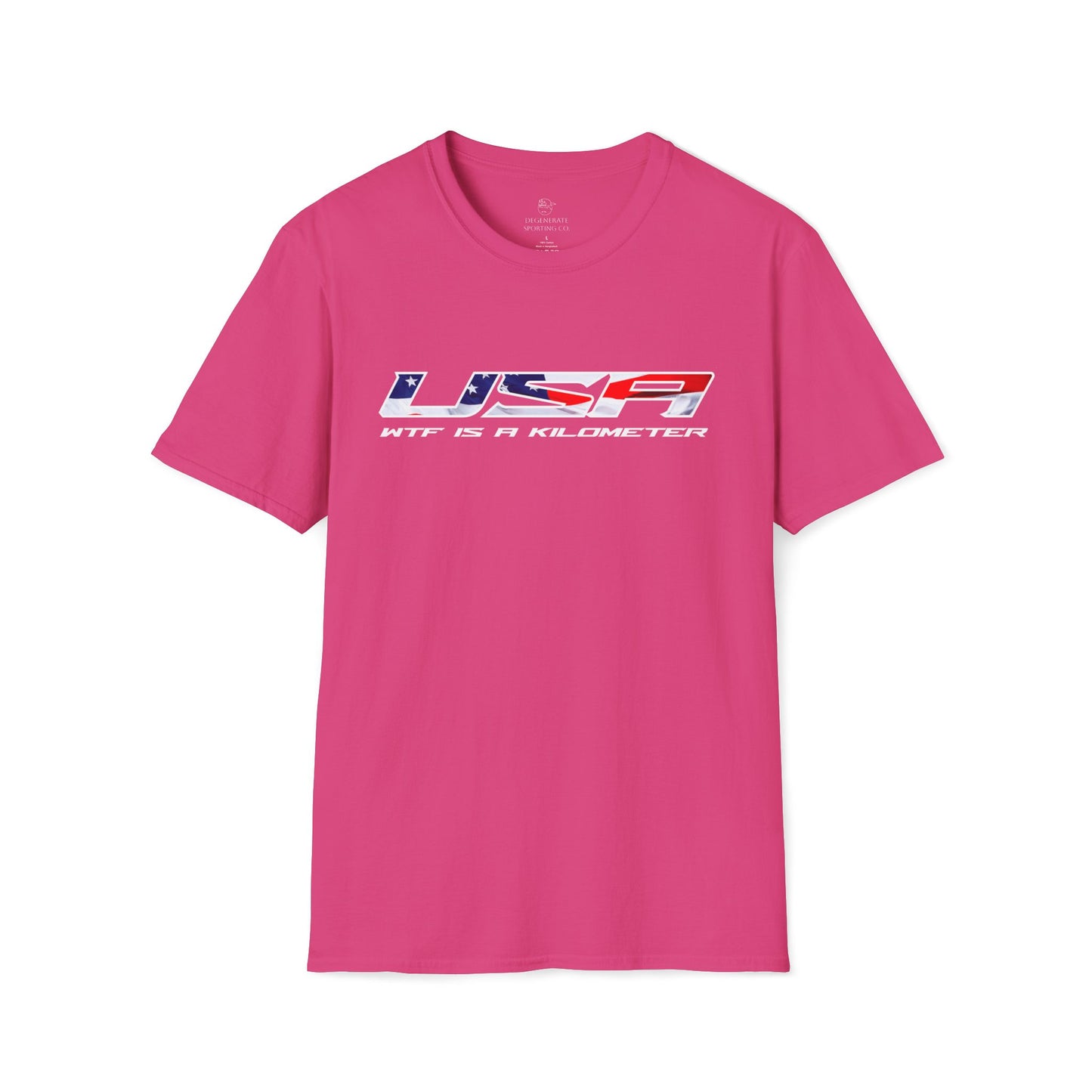 USA WTF is a Kilometer w/Flag Unisex T-Shirt
