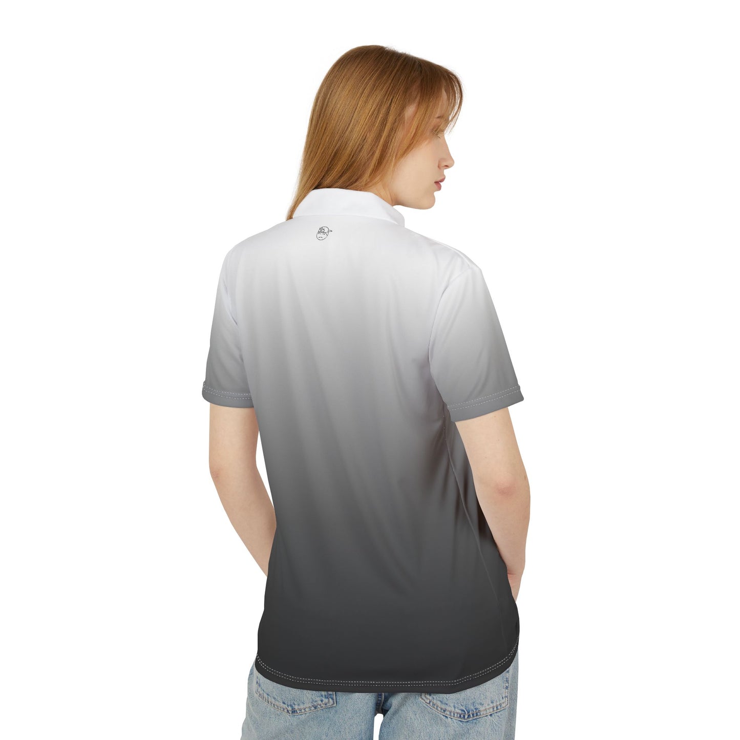 Black Gradient Degenerate Unisex Polo Shirt