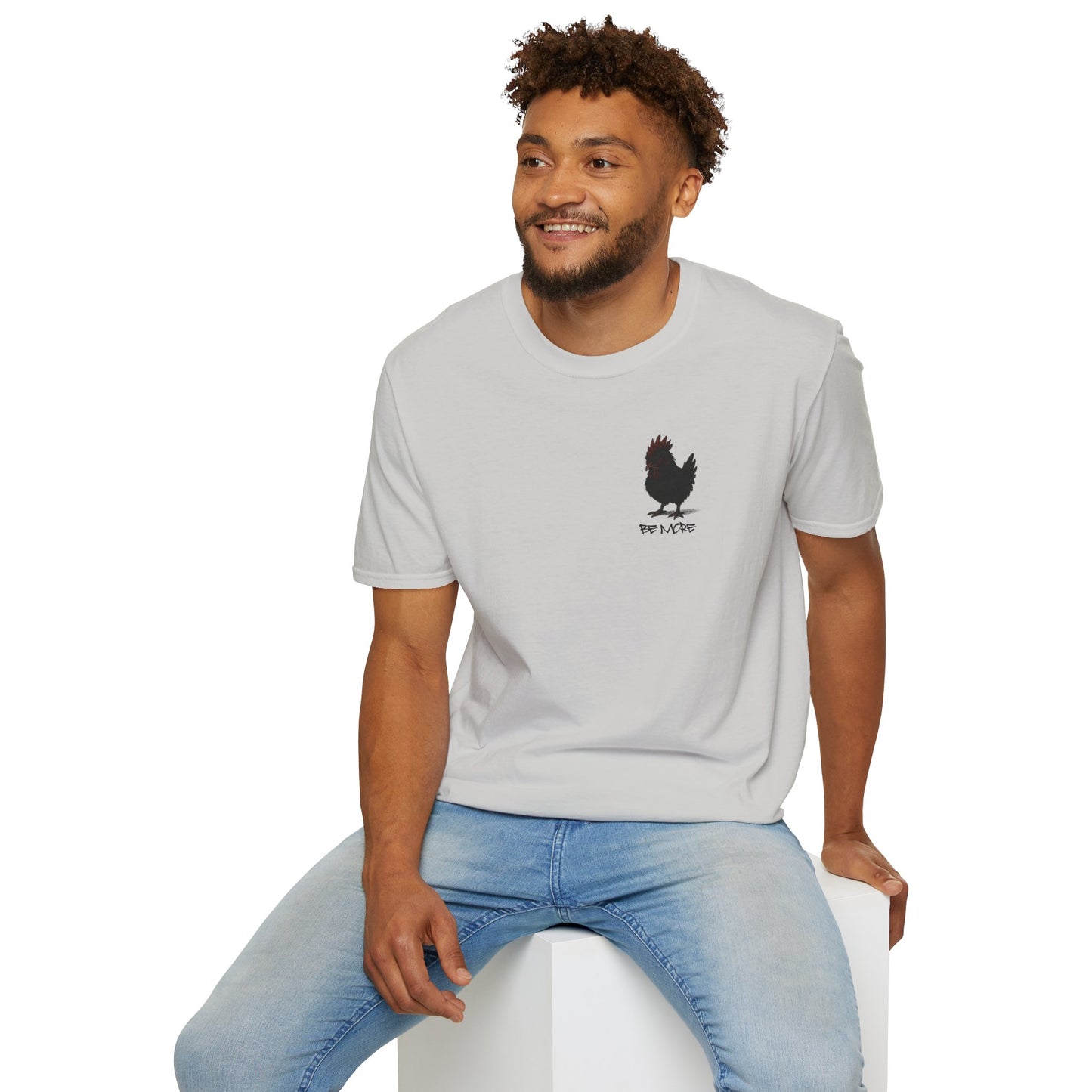 Be More. Chicken and T-Rex Evolution Graphic T-Shirt