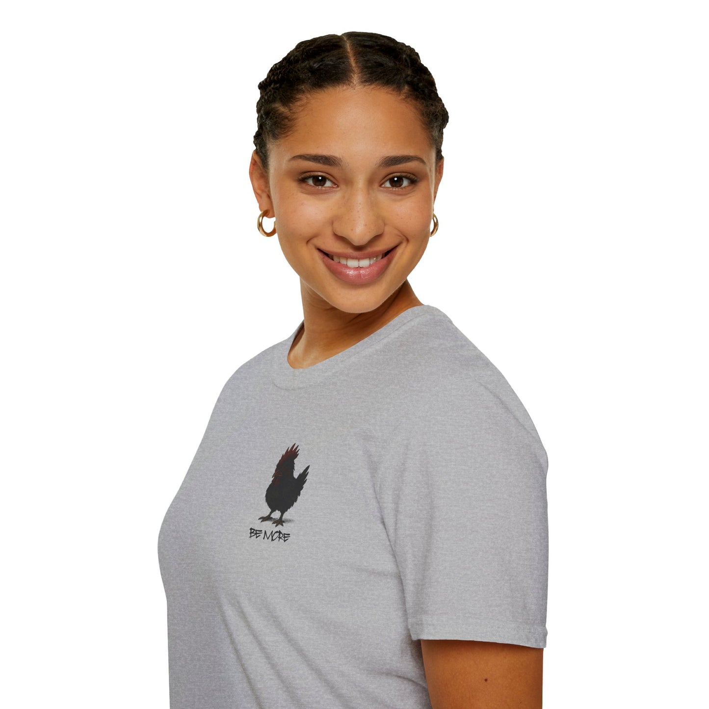 Be More. Chicken and T-Rex Evolution Graphic T-Shirt
