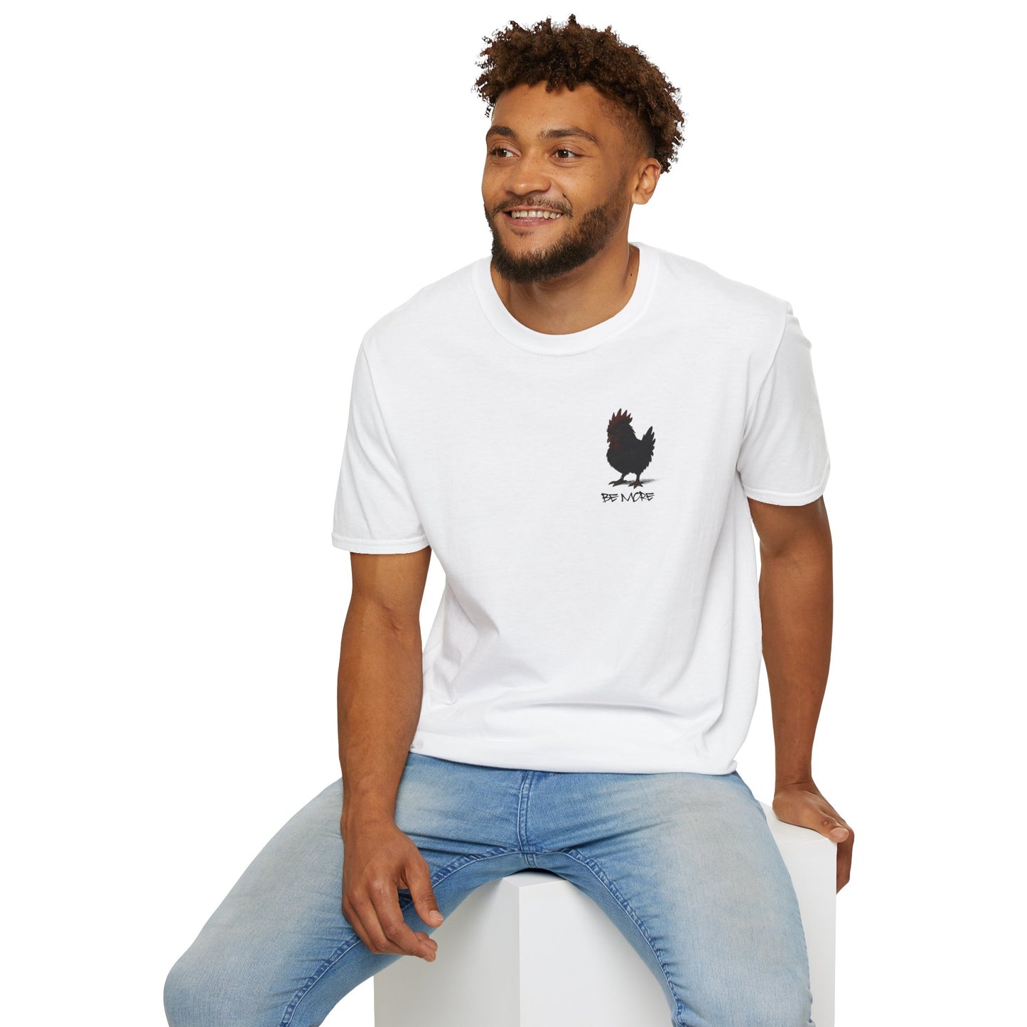 Be More. Chicken and T-Rex Evolution Graphic T-Shirt