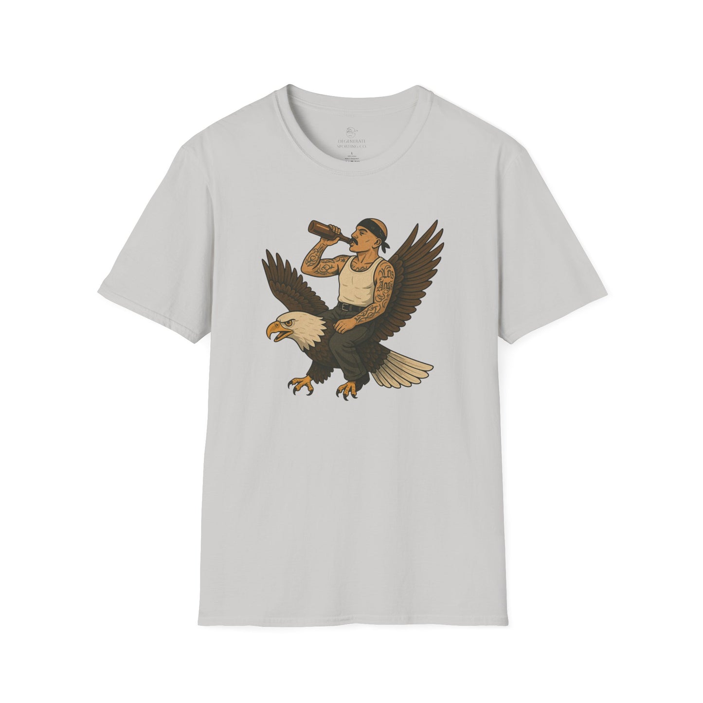 USA Vato on a Bald Eagle Patriotic Unisex T-Shirt