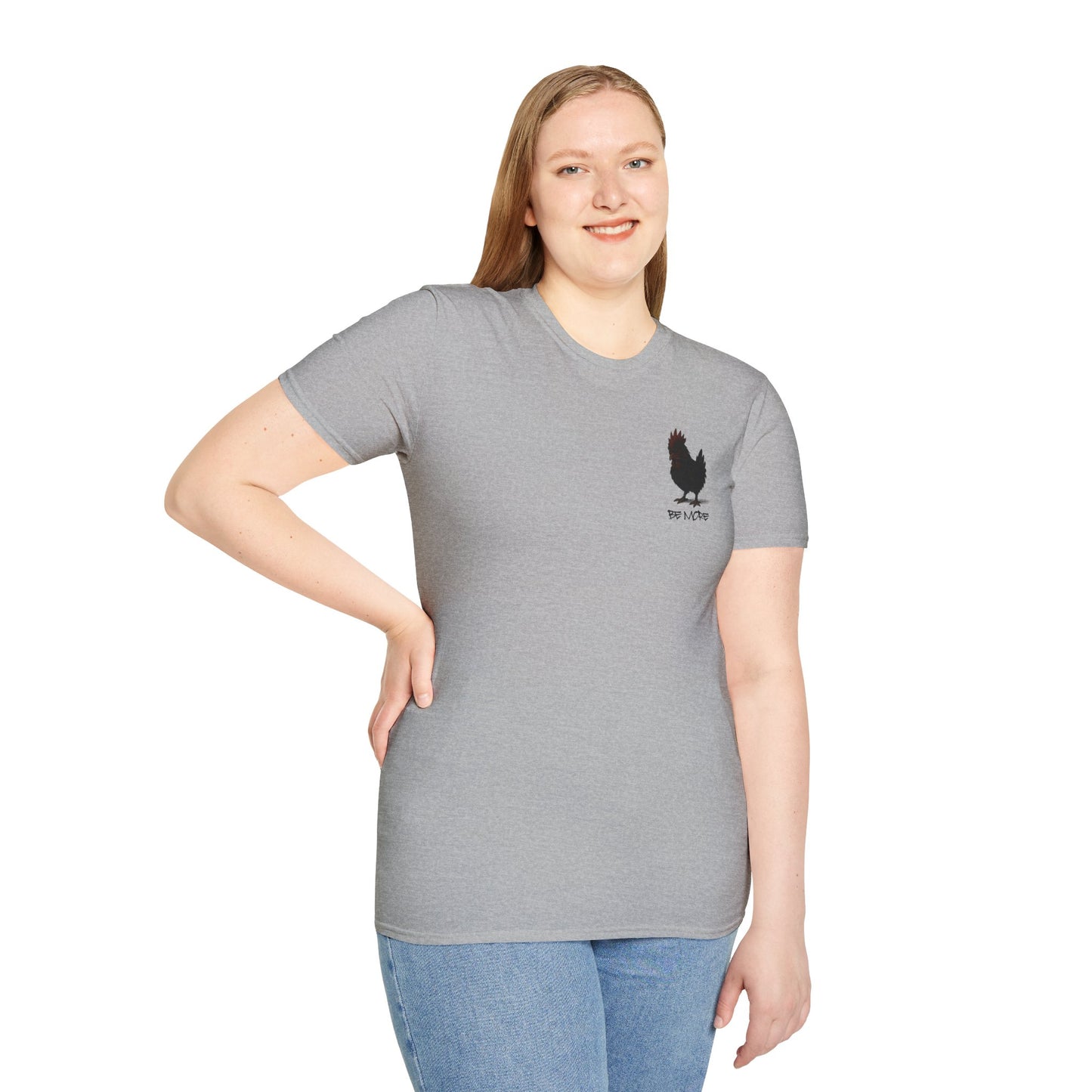 Be More. Chicken and T-Rex Evolution Graphic T-Shirt
