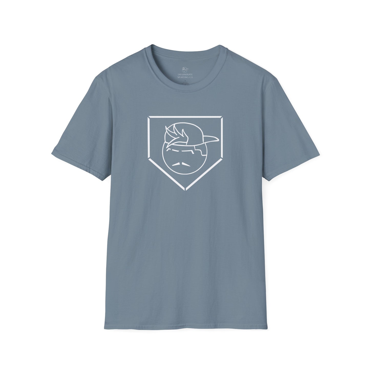 White Degenerate Baseball Logo Unisex T-Shirt