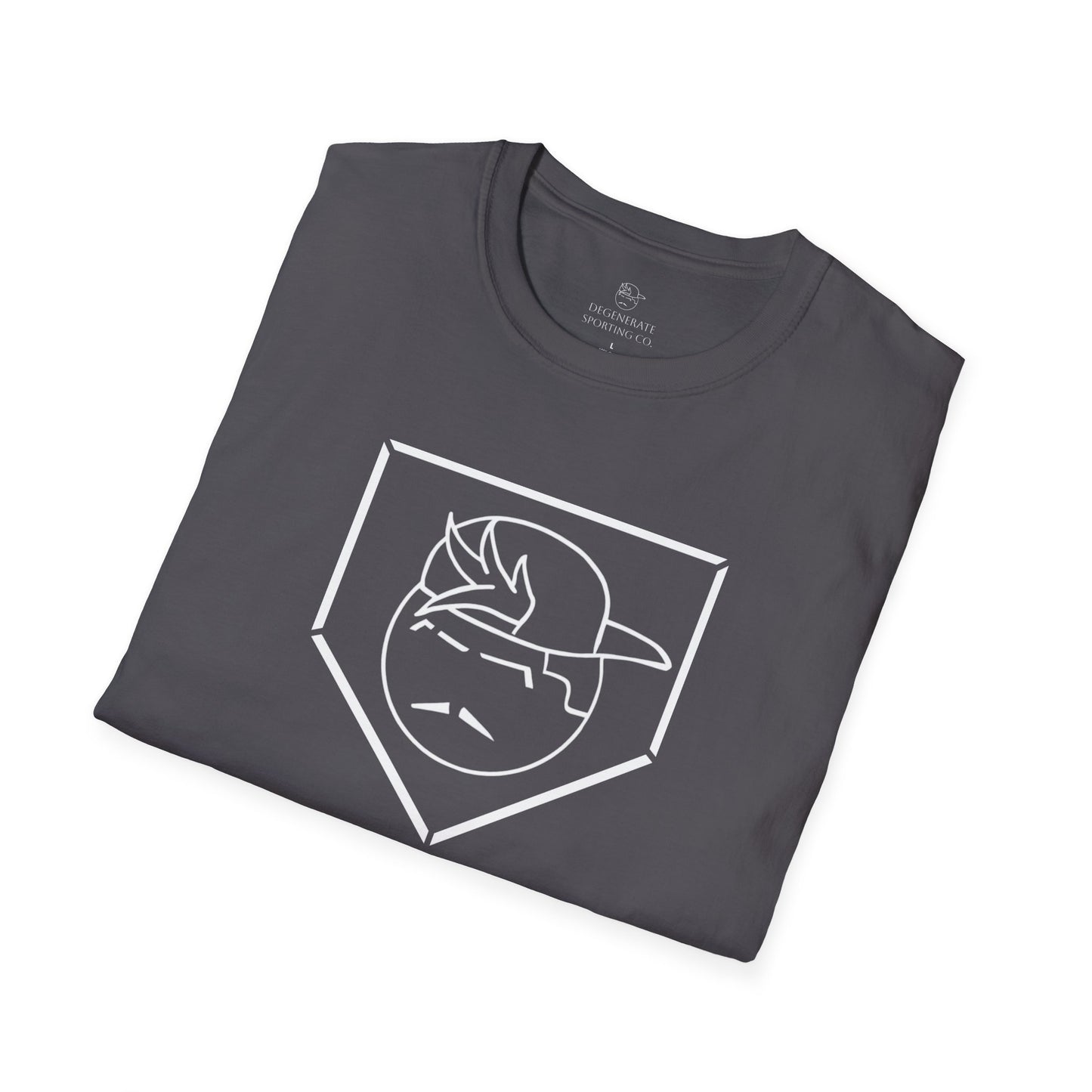 White Degenerate Baseball Logo Unisex T-Shirt