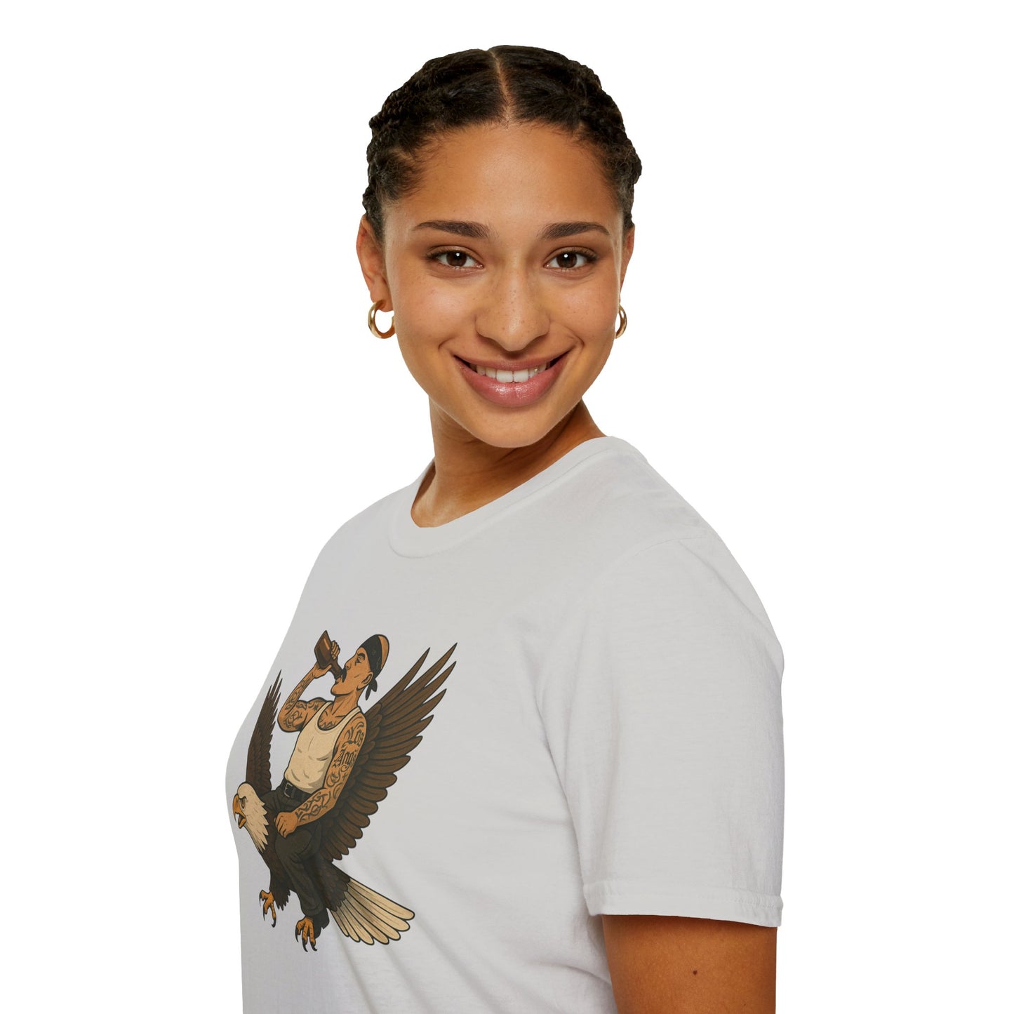 USA Vato on a Bald Eagle Patriotic Unisex T-Shirt