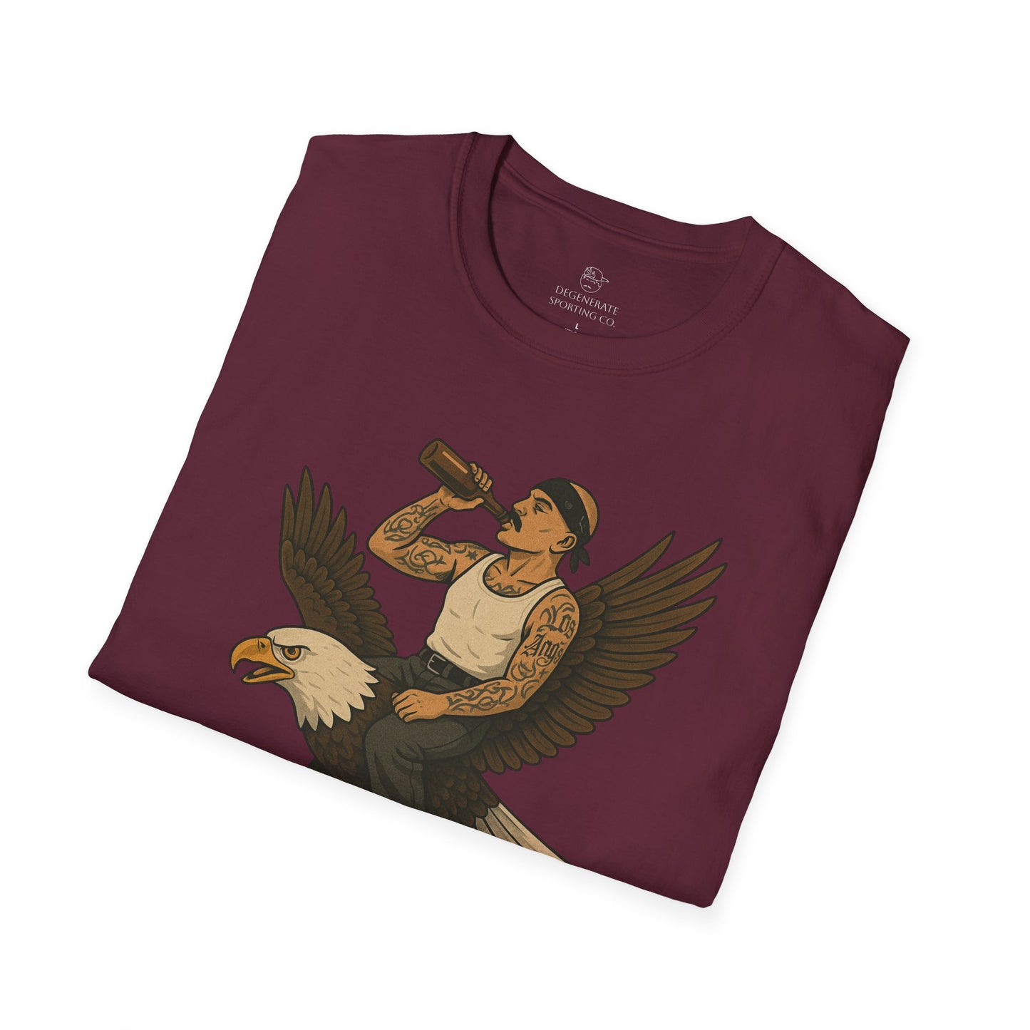 USA Vato on a Bald Eagle Patriotic Unisex T-Shirt