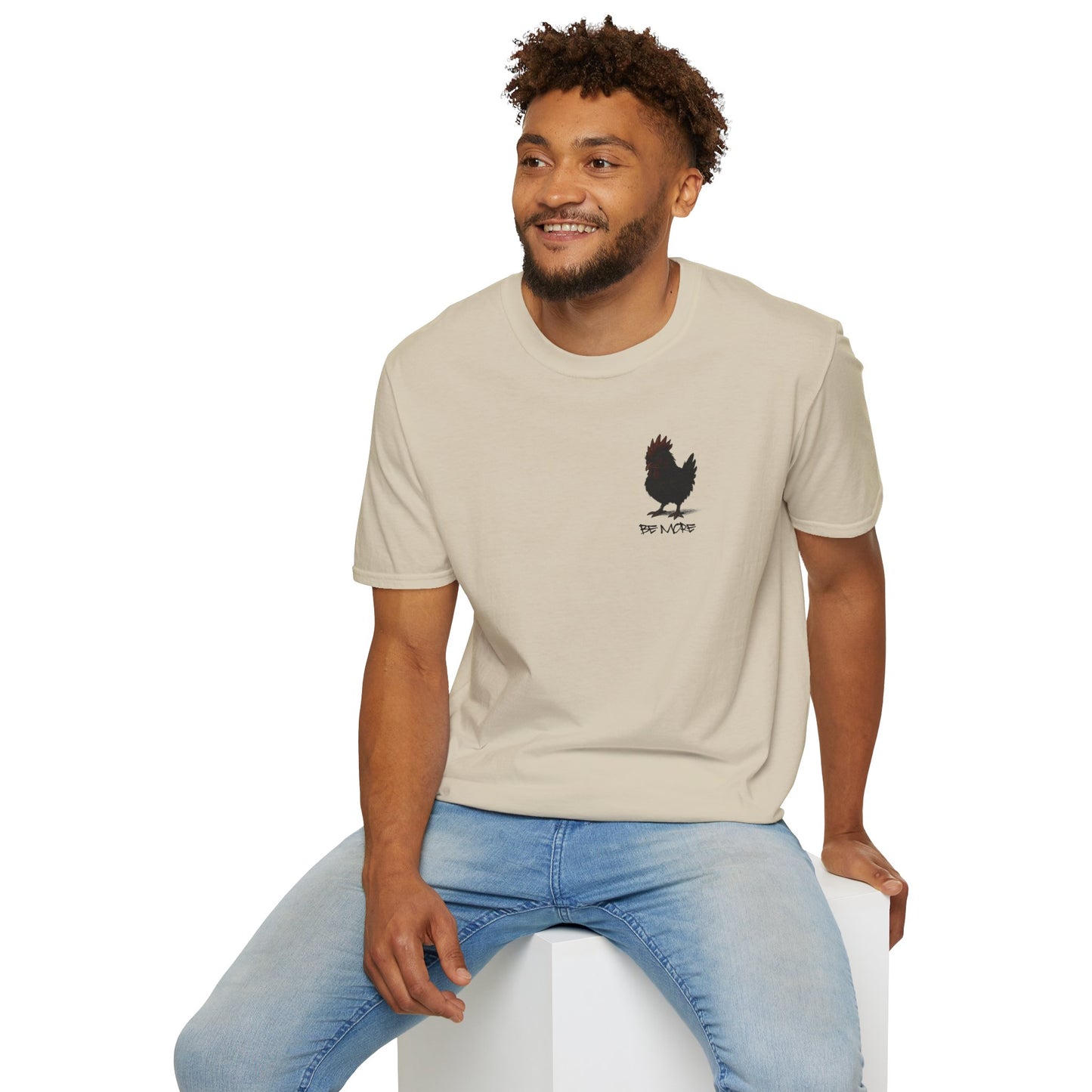 Be More. Chicken and T-Rex Evolution Graphic T-Shirt