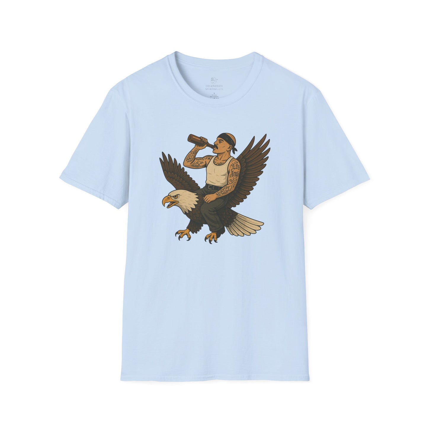 USA Vato on a Bald Eagle Patriotic Unisex T-Shirt