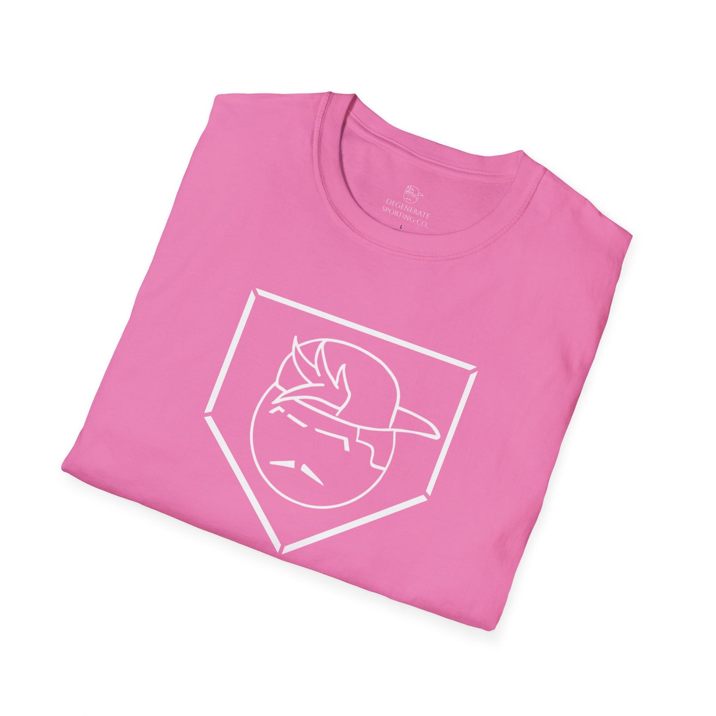 White Degenerate Baseball Logo Unisex T-Shirt