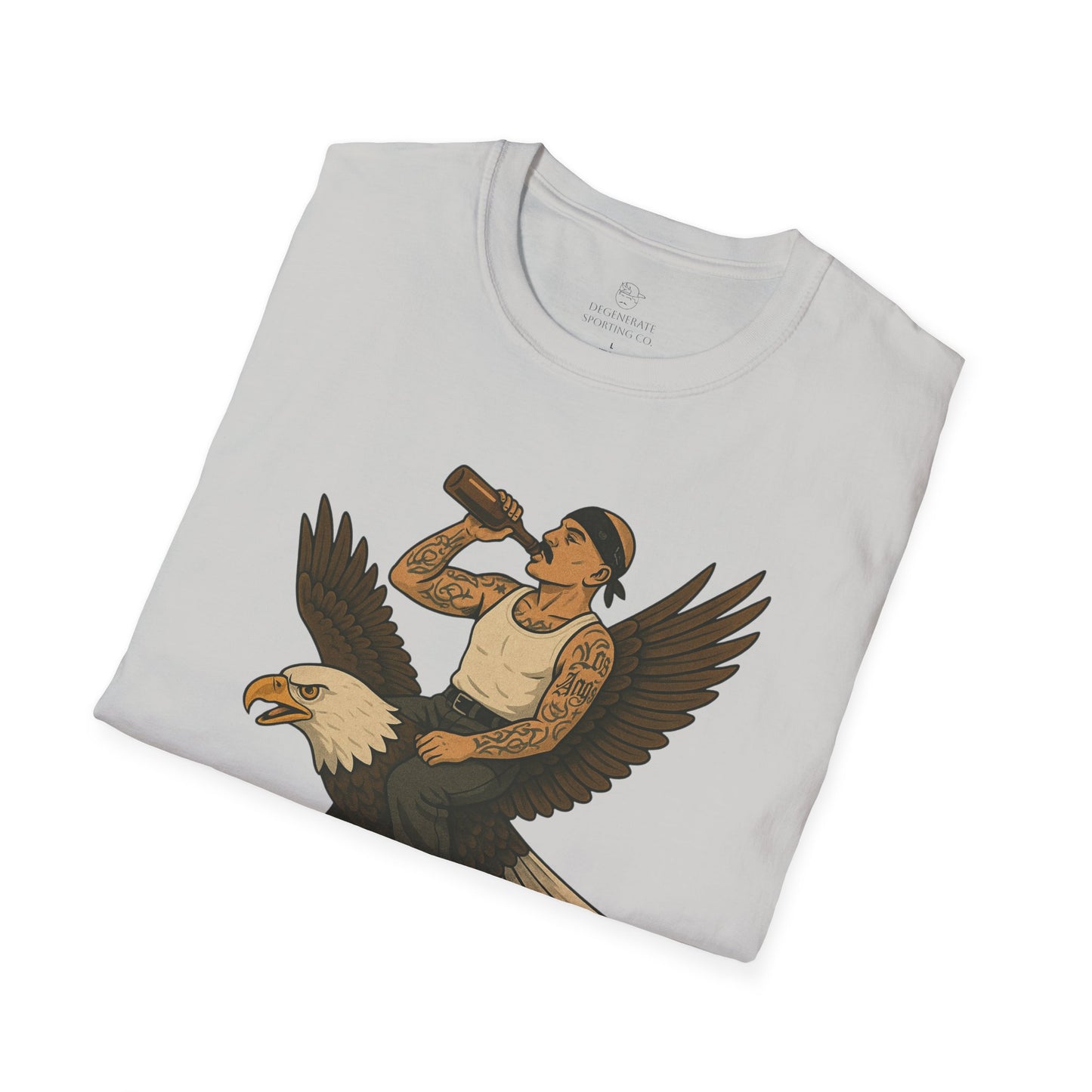 USA Vato on a Bald Eagle Patriotic Unisex T-Shirt