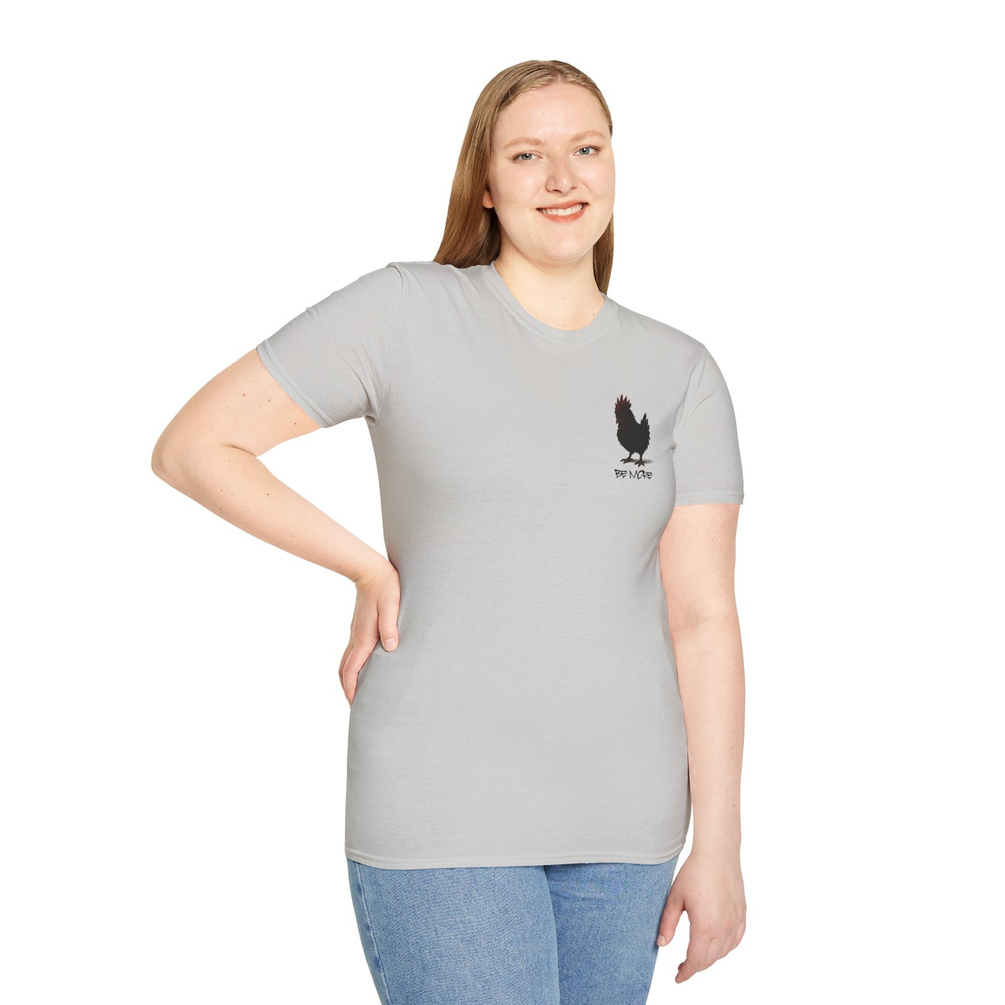 Be More. Chicken and T-Rex Evolution Graphic T-Shirt