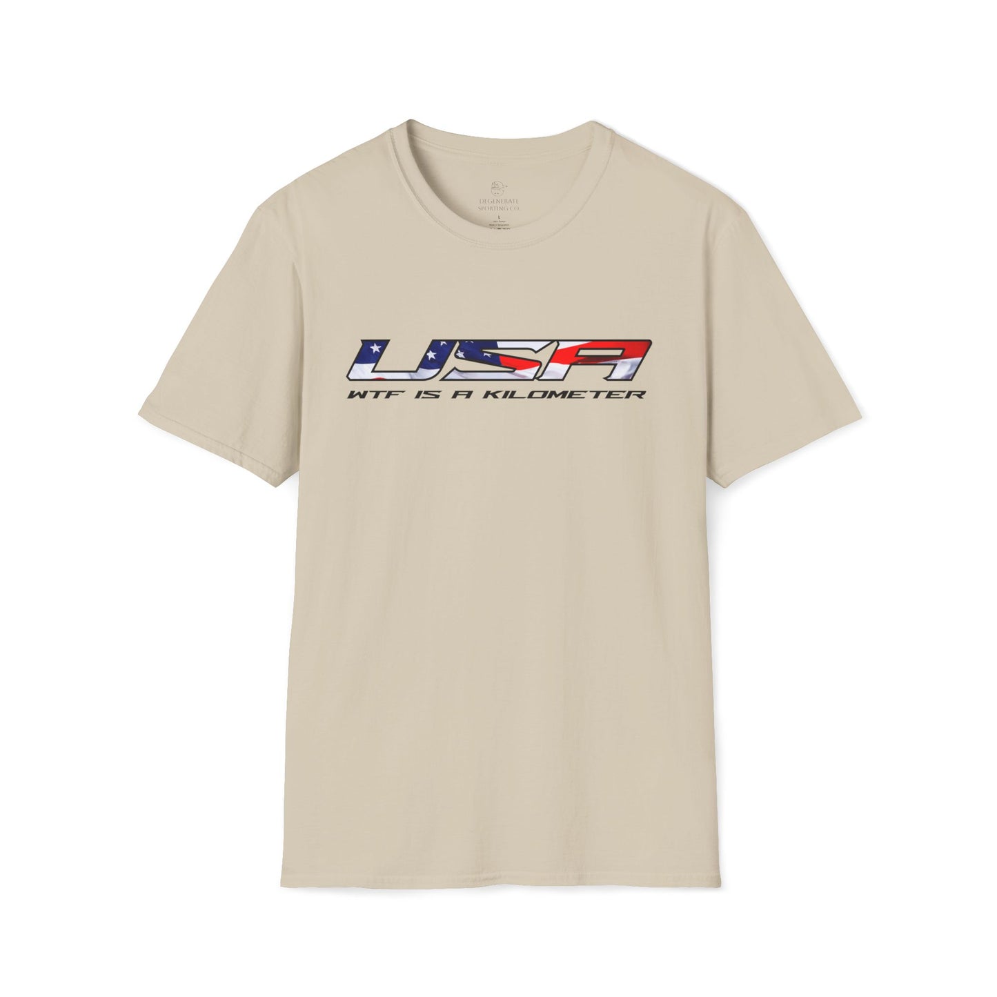 USA WTF is a Kilometer w/Flag Unisex T-Shirt