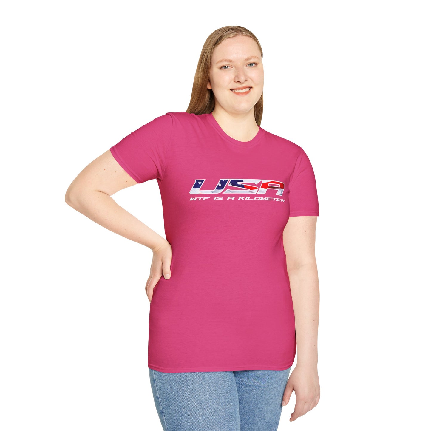 USA WTF is a Kilometer w/Flag Unisex T-Shirt