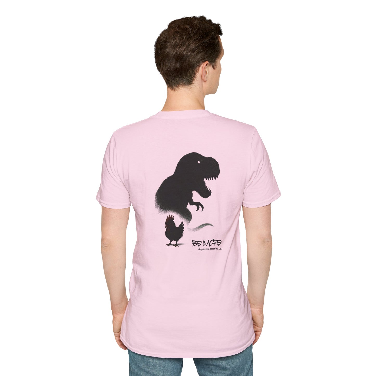 Be More. Chicken and T-Rex Evolution Graphic T-Shirt
