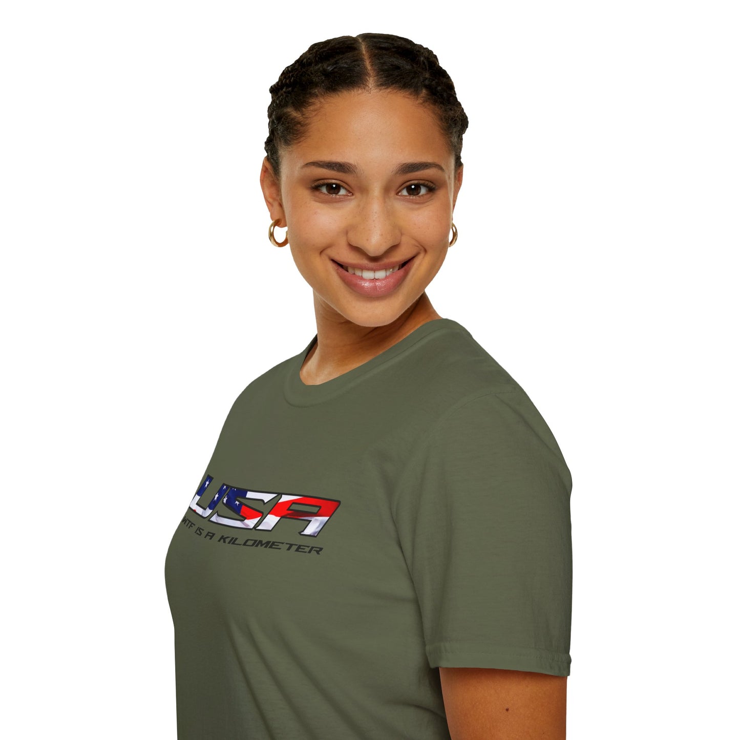 USA WTF is a Kilometer w/Flag Unisex T-Shirt