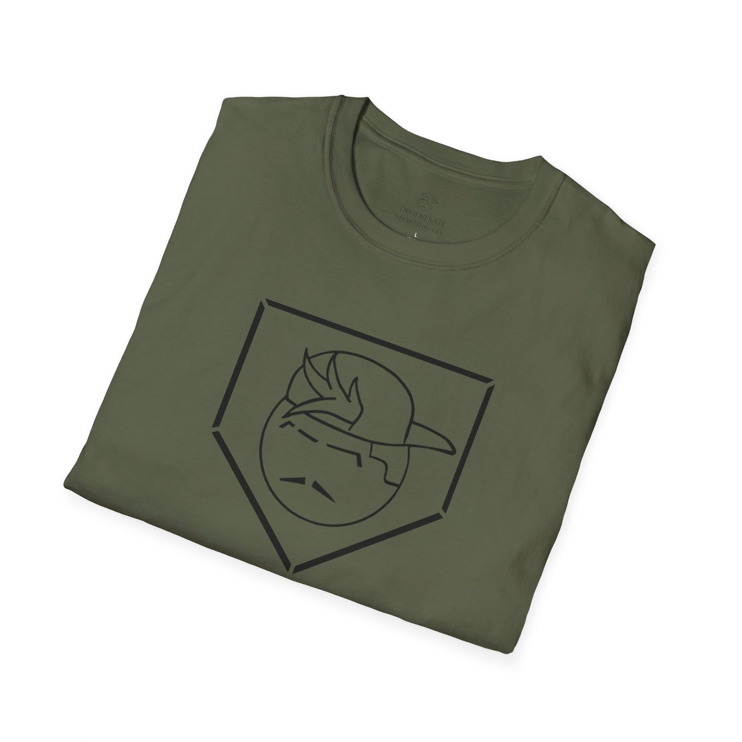Black Degenerate Baseball Logo Unisex T-Shirt