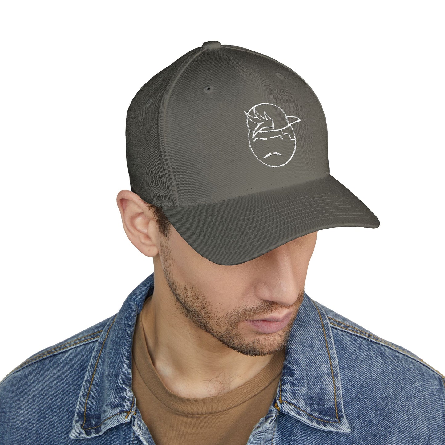 Degenerate Co. Black Logo Closed Embroidered Cap