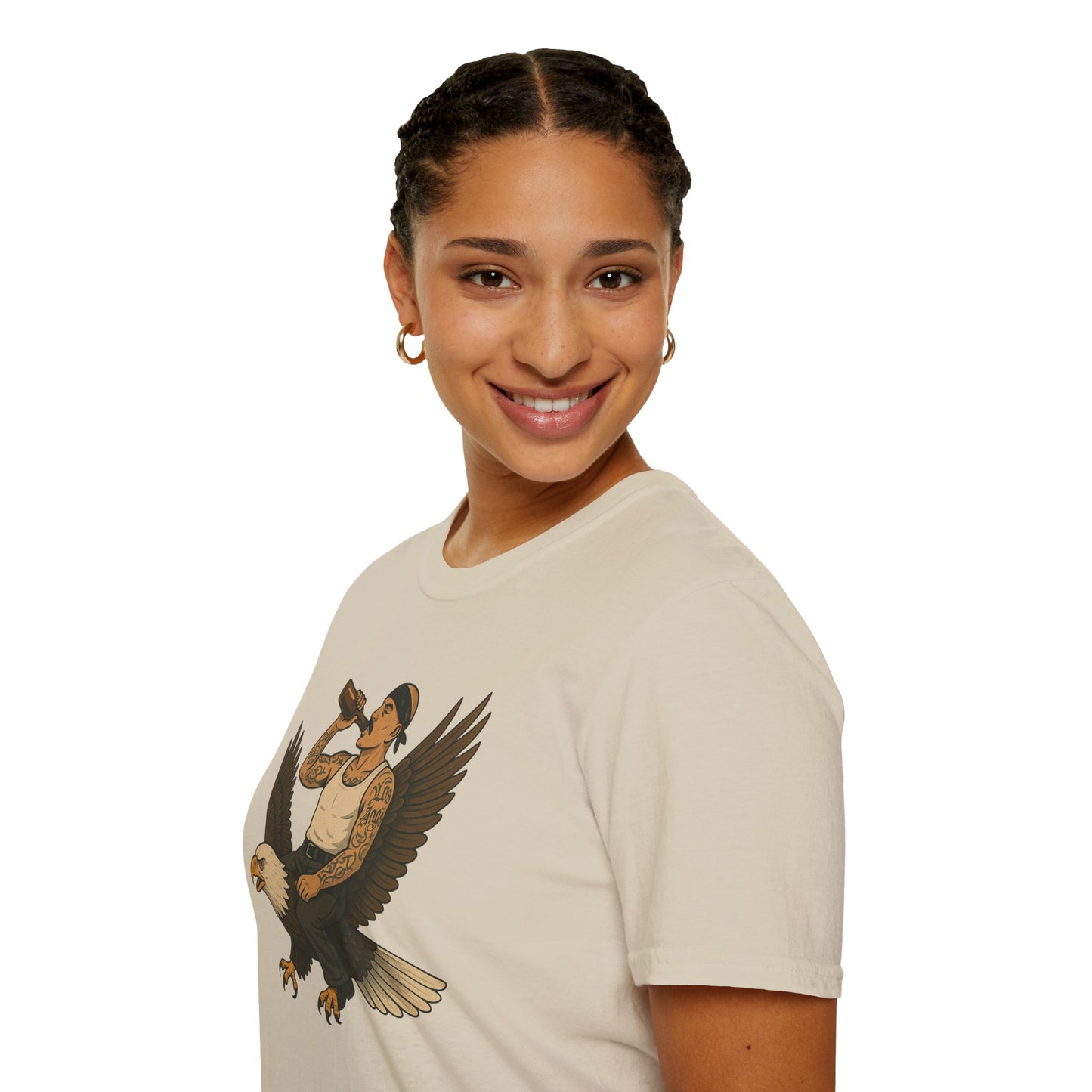 USA Vato on a Bald Eagle Patriotic Unisex T-Shirt