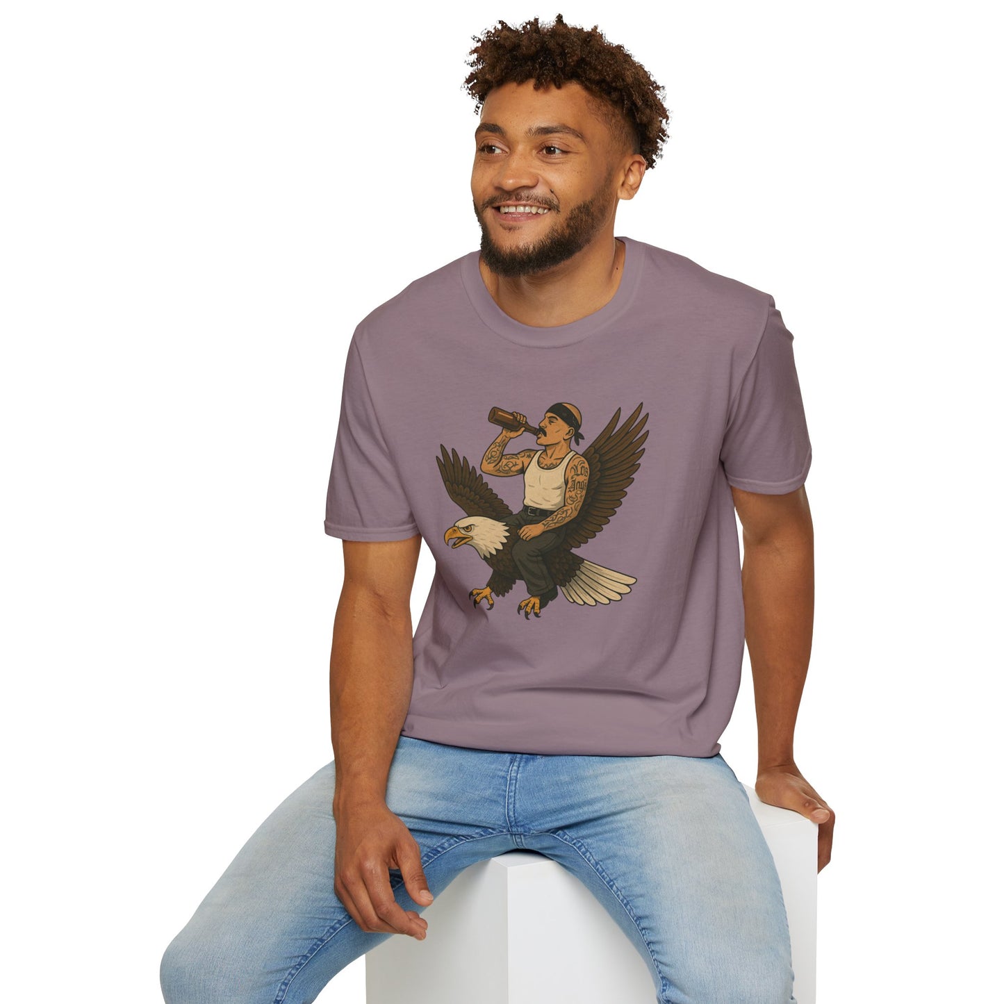 USA Vato on a Bald Eagle Patriotic Unisex T-Shirt