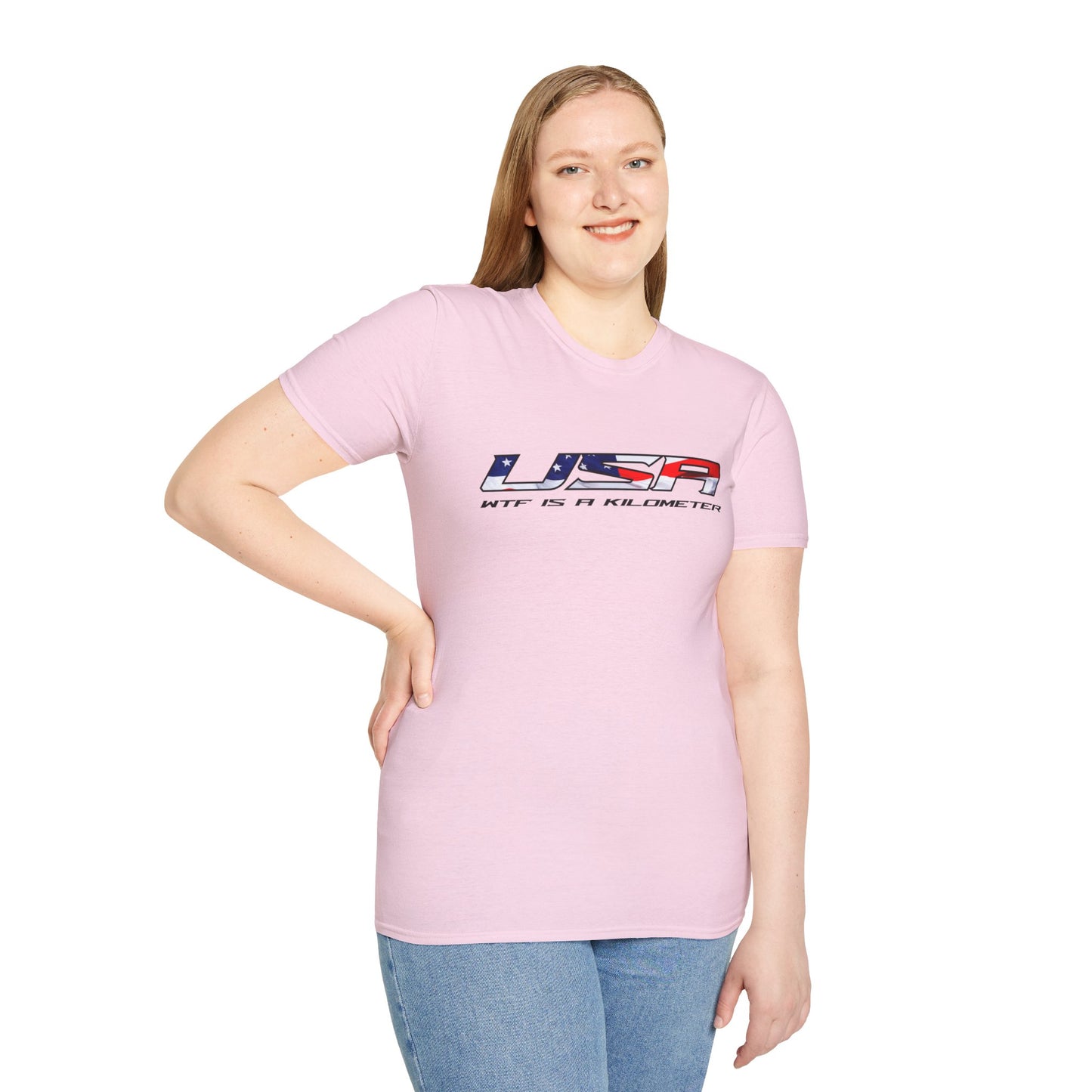 USA WTF is a Kilometer w/Flag Unisex T-Shirt