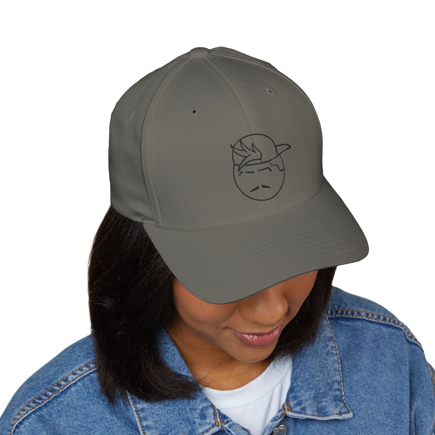 Degenerate Co. Black Logo Closed Embroidered Cap