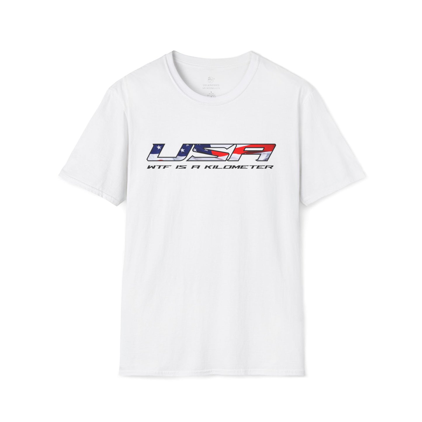 USA WTF is a Kilometer w/Flag Unisex T-Shirt