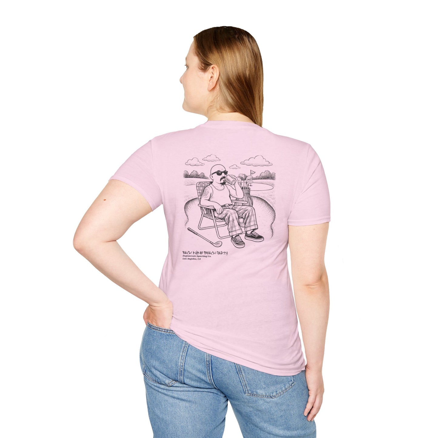 Back Nine Beach Party Degenerate Co. Unisex Softstyle T-Shirt