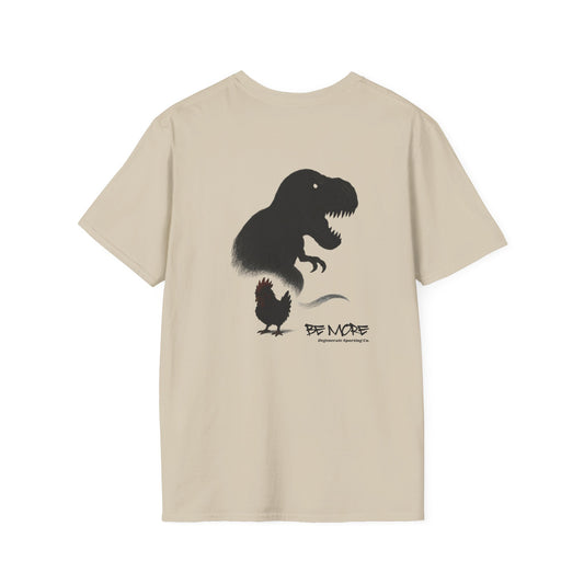 Be More. Chicken and T-Rex Evolution Graphic T-Shirt