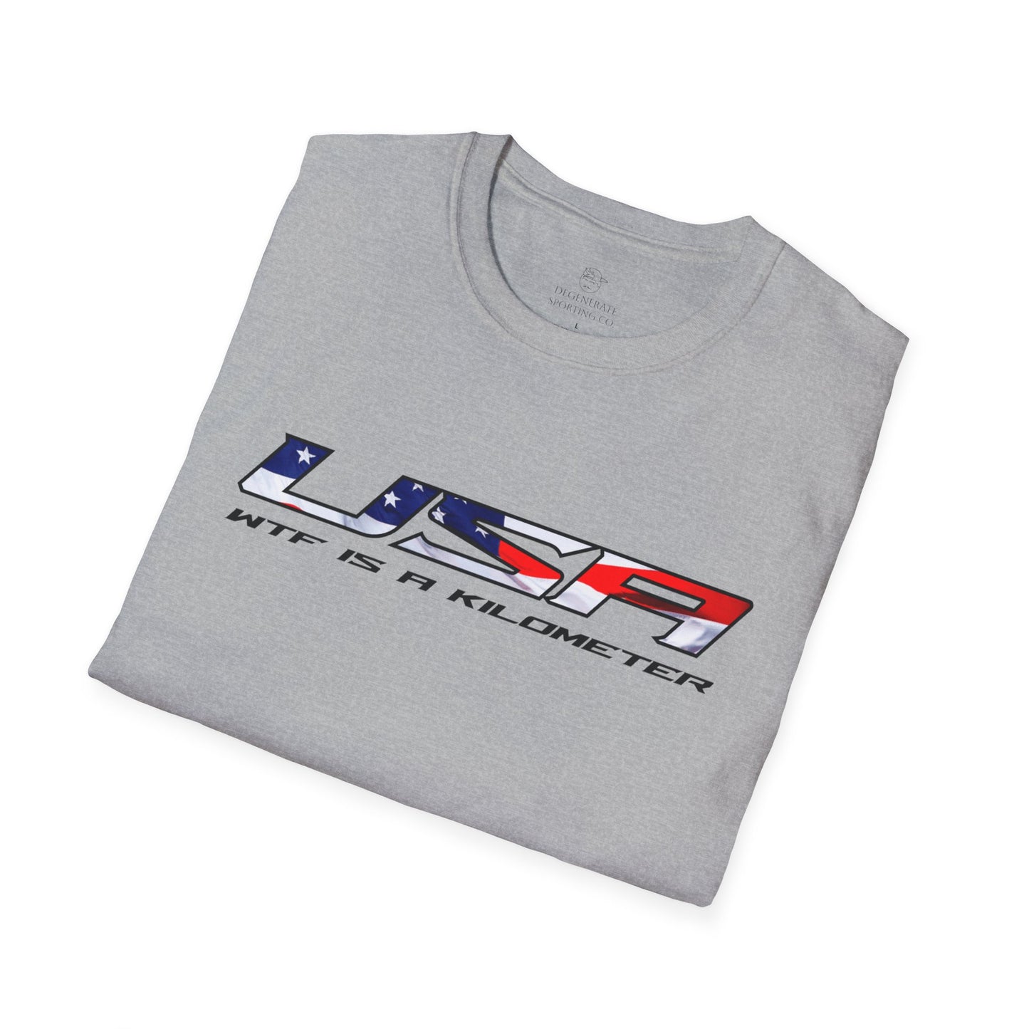 USA WTF is a Kilometer w/Flag Unisex T-Shirt