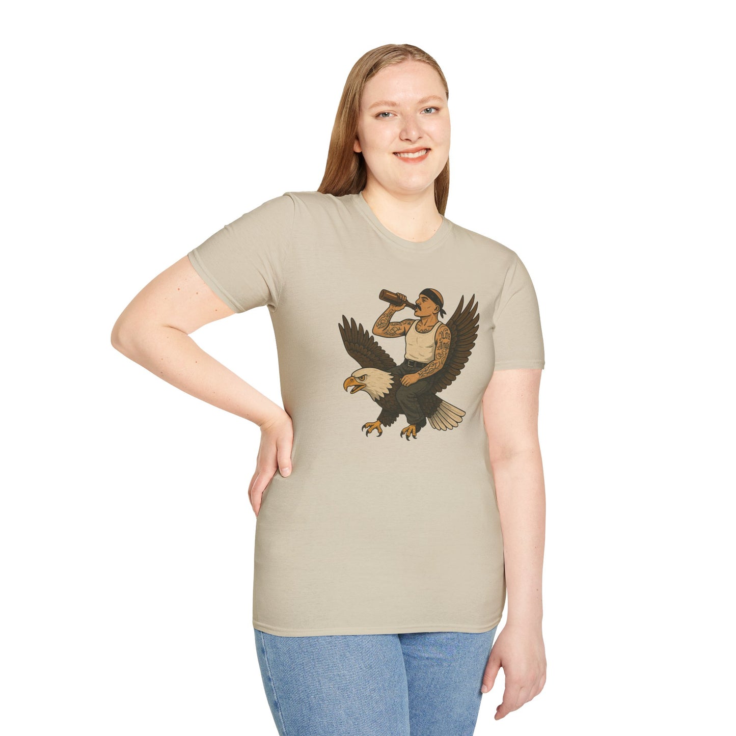 USA Vato on a Bald Eagle Patriotic Unisex T-Shirt