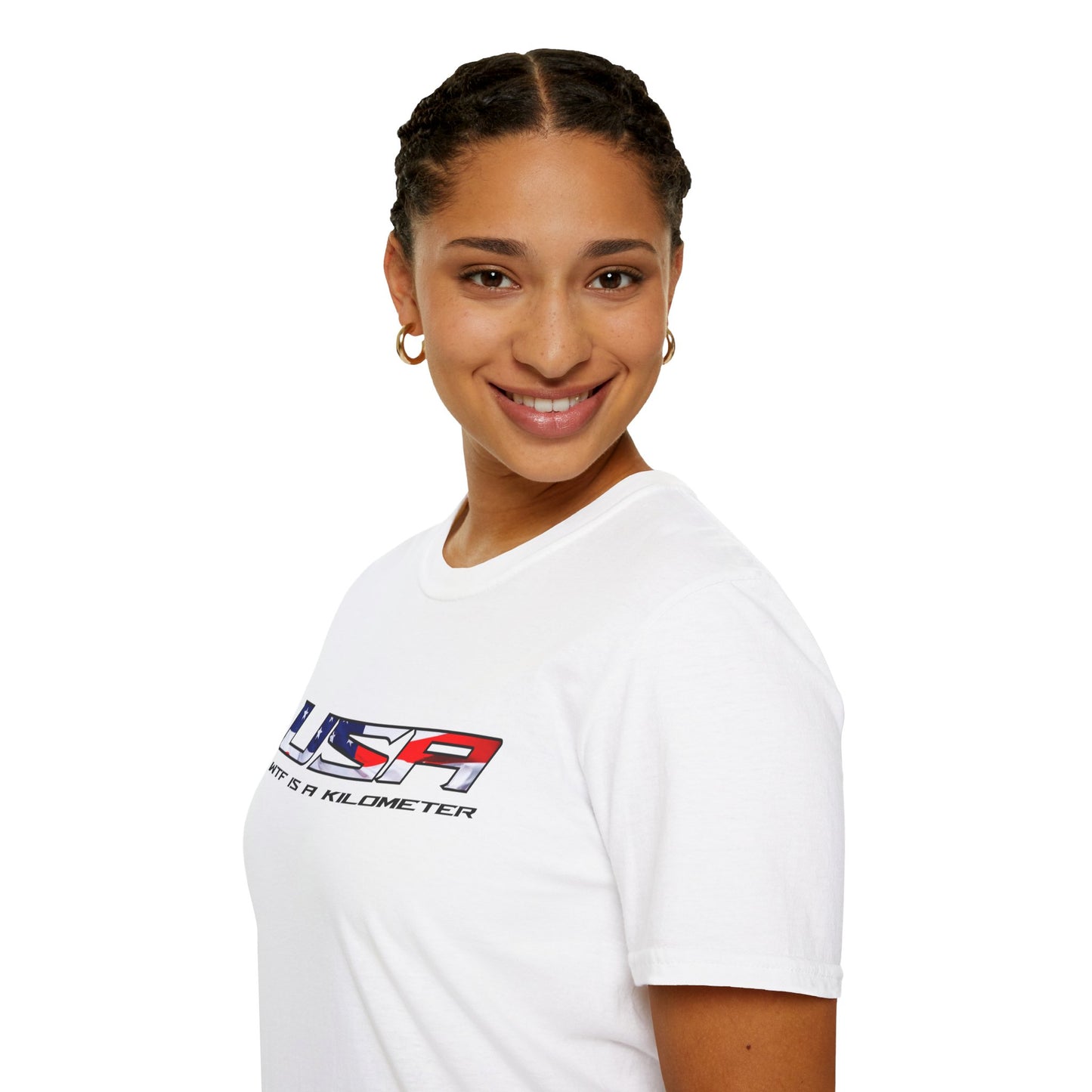USA WTF is a Kilometer w/Flag Unisex T-Shirt